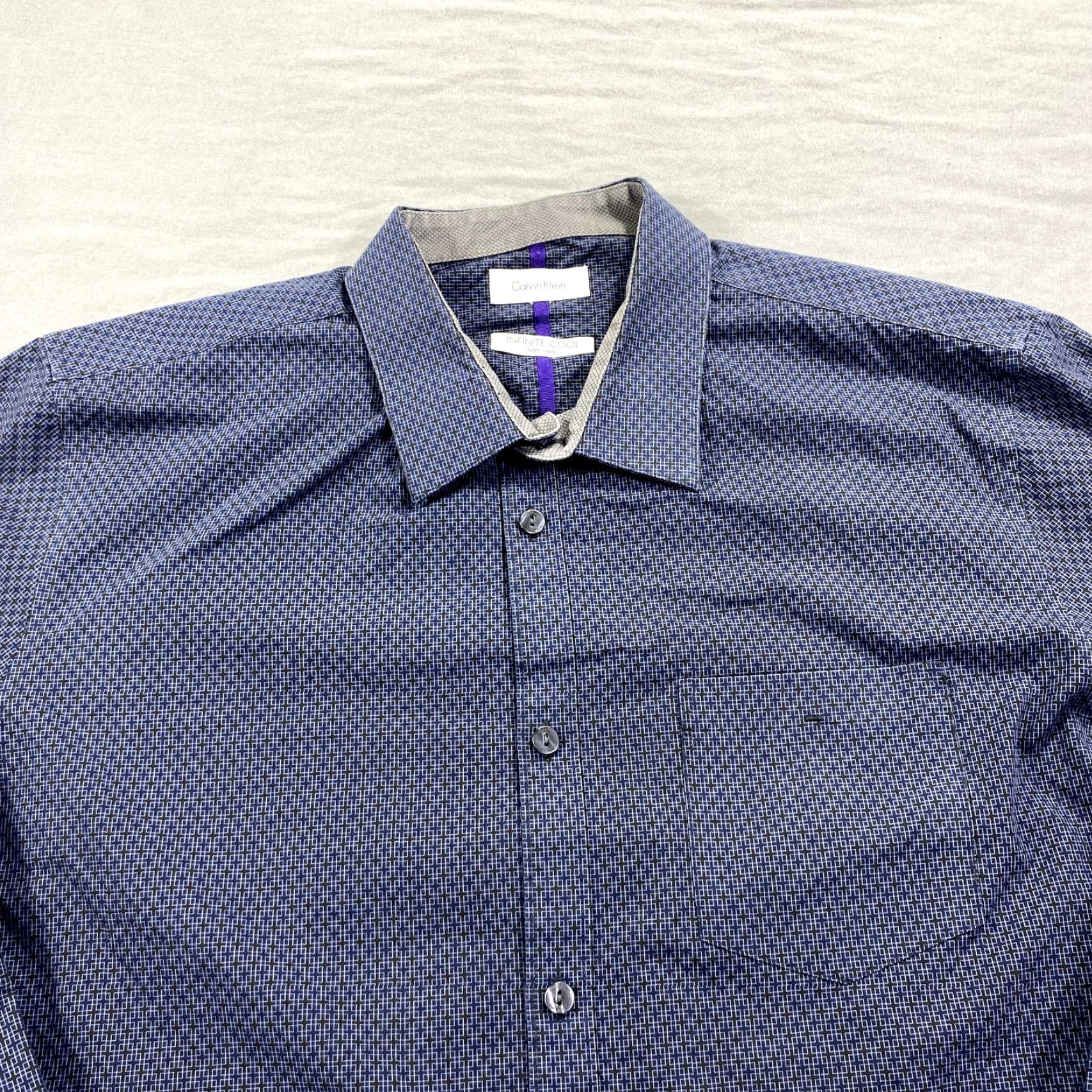 Vintage Calvin Klein Shirt Mens Medium Blue Button Up Casual Dress Adult Infinite Cool Size US M / EU 48-50 / 2 - 3 Thumbnail