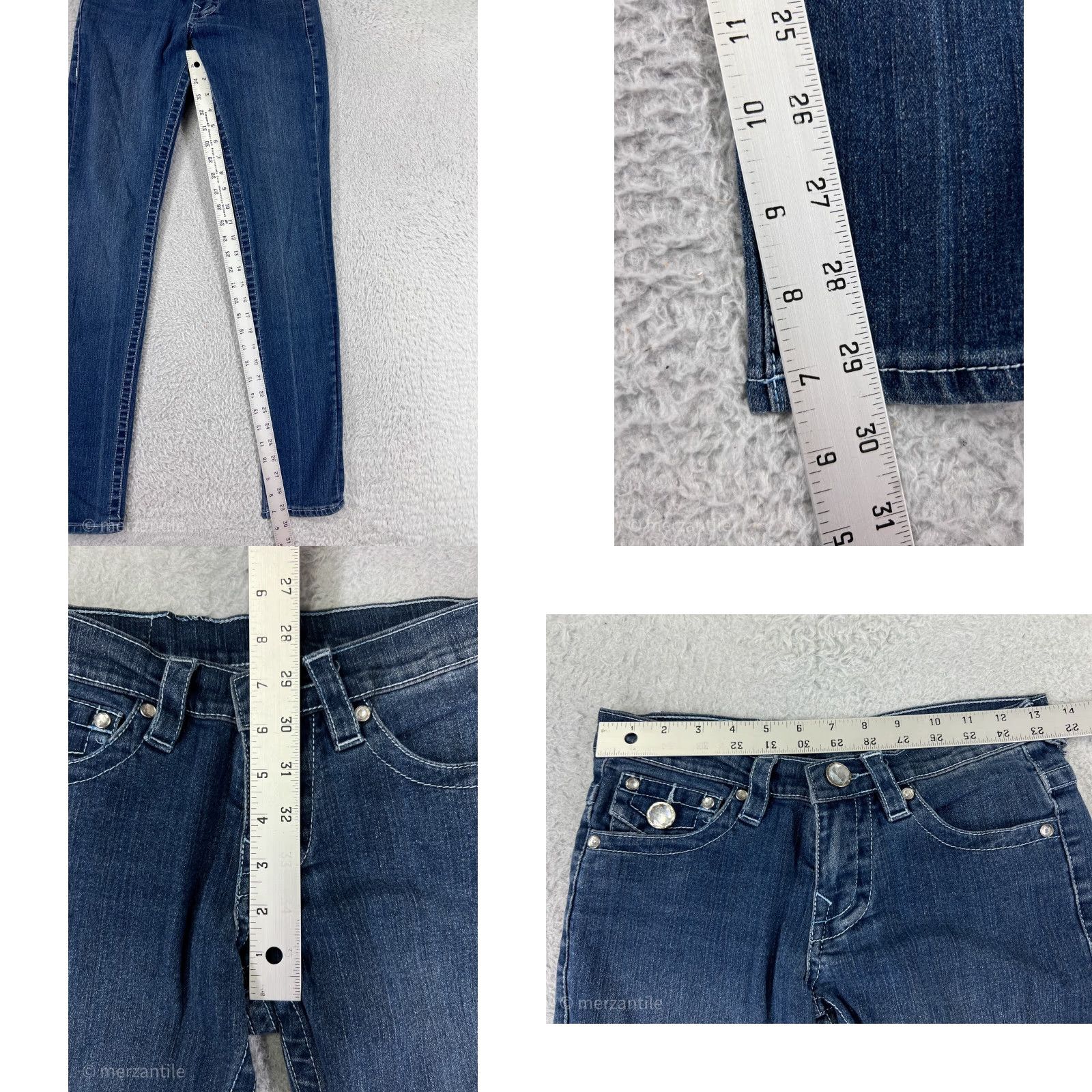 True Religion True Religion Jeans Women 27 Blue Denim Skinny 5-Pocket Design Regular Medium Wash Casual Mens? Wait end. Size 27" / US 4 / IT 40 - 9 Thumbnail