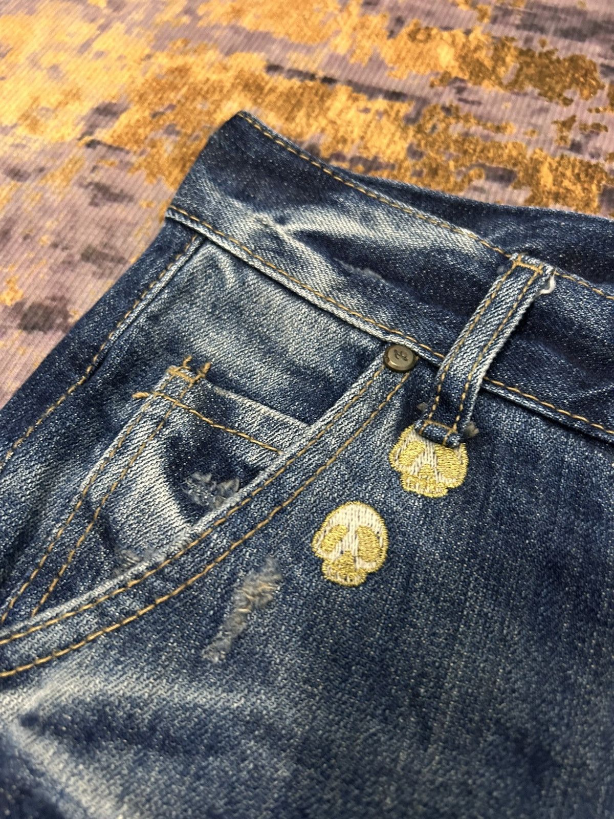 If Six Was Nine Lolita Skull Short Jeans Size US 35 - 5 Thumbnail