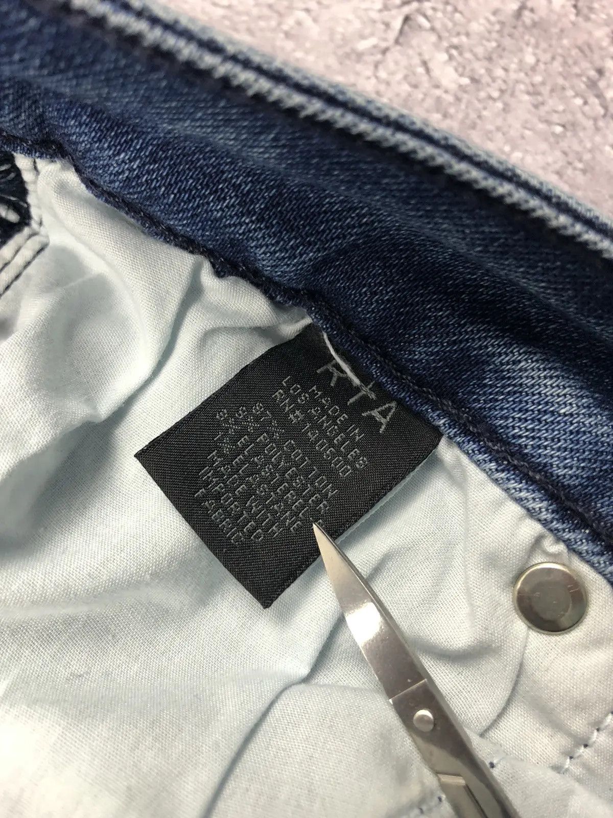 Rta RTA Peace Patch Blue Denim Cross Jeans Streetwear Size 28" / US 6 / IT 42 - 9 Thumbnail