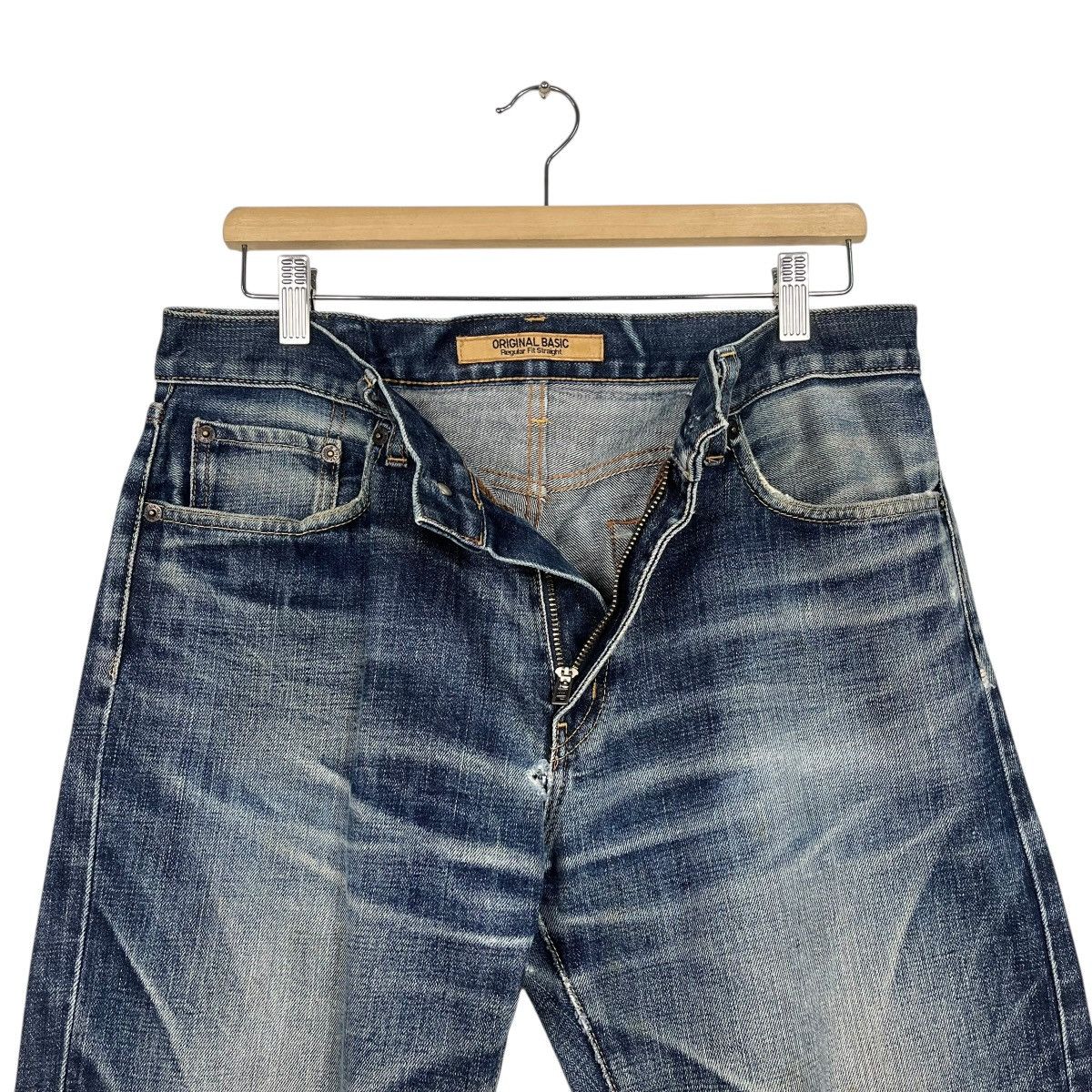 Japanese Brand Vintage Japanese Designer Distressed Faded Denim Size US 32 / EU 48 - 16 Thumbnail