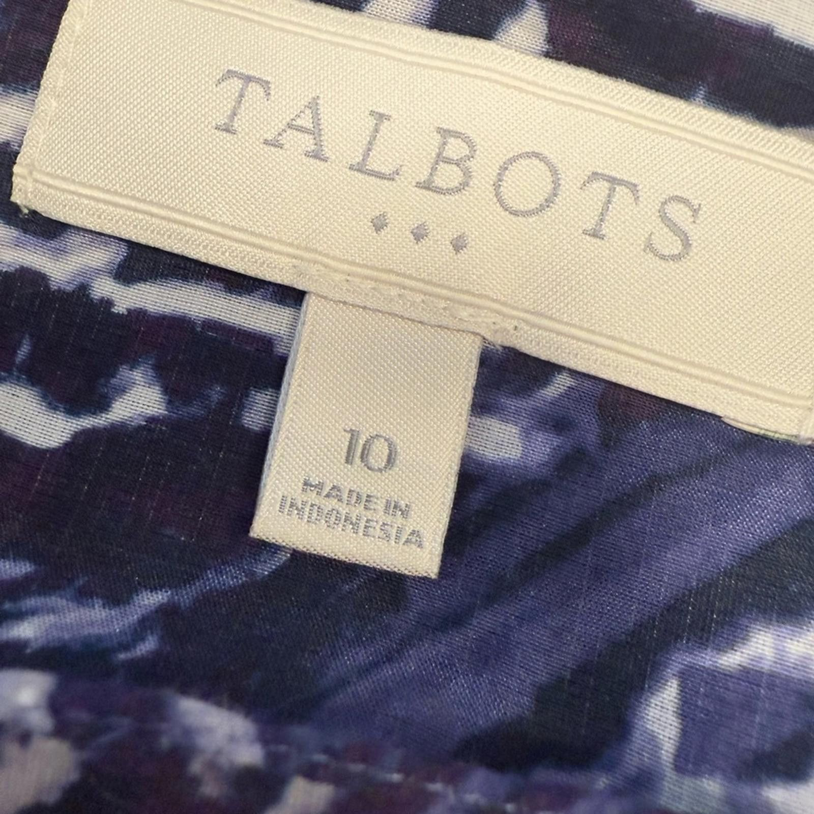 Other Talbots blue white & purple silk cotton mini skirt SZ 10 Size ONE SIZE - 4 Thumbnail