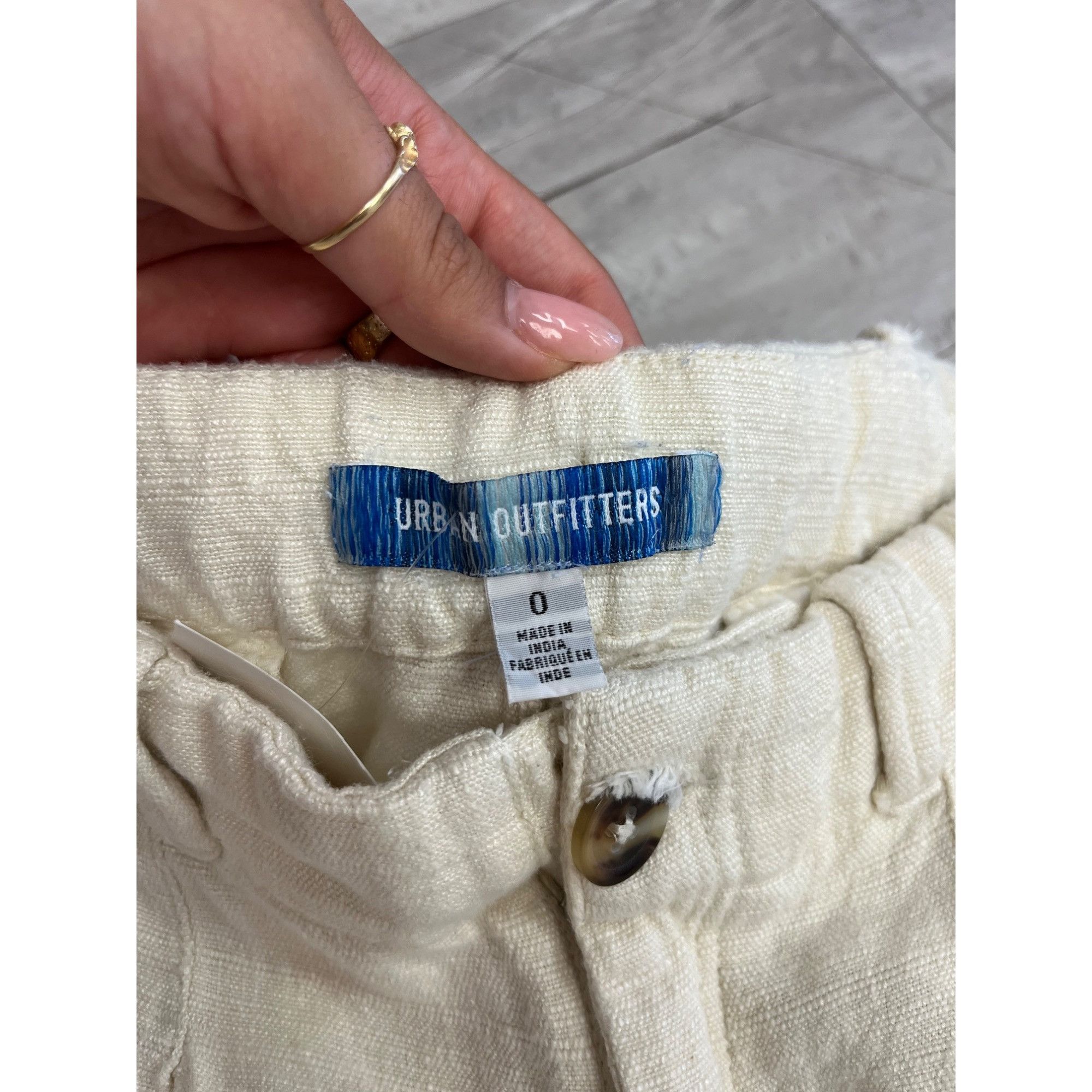 Urban Outfitters 0 - UO Cream Wide Pants Size 25" / US 0 / IT 36 - 3 Thumbnail