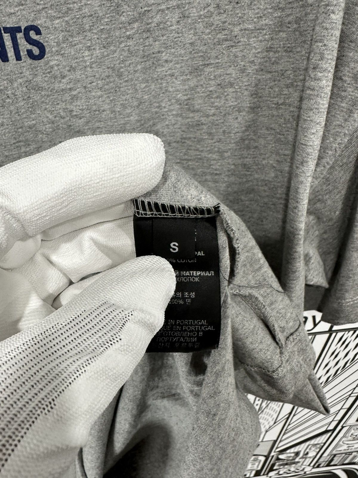 Vetements Vetements Classic Tee Shirt Grey Small Size US S / EU 44-46 / 1 - 7 Thumbnail
