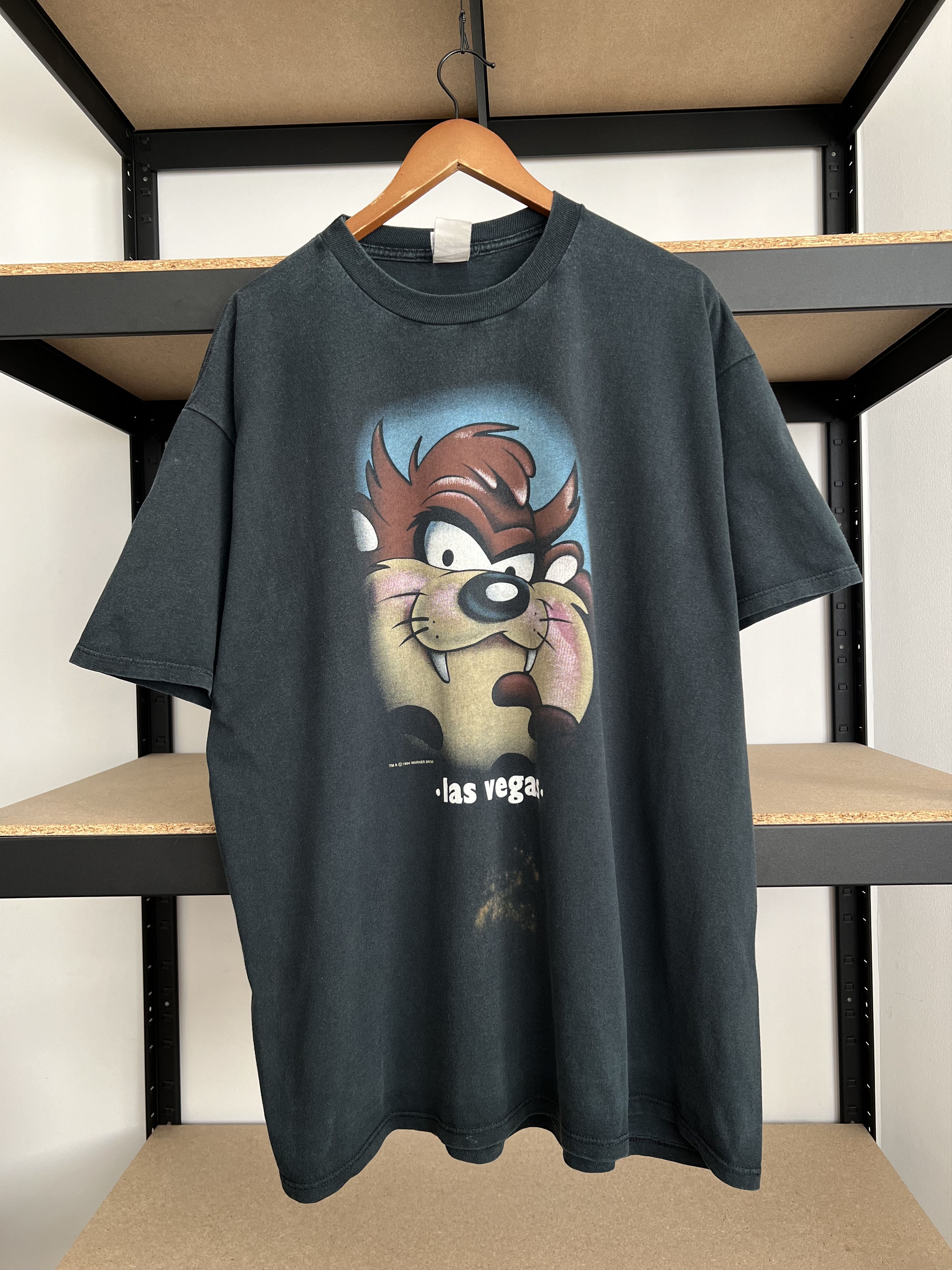 Vintage 1994 Taz Tazmanian Devil Las Vegas Warner Bros Tee