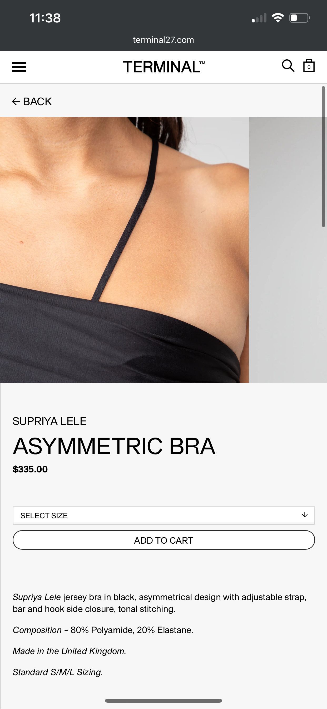 Other $335 NWT SUPRIYA LELE ASYMMETRIC BRA Size S / US 4 / IT 40 - 6 Thumbnail