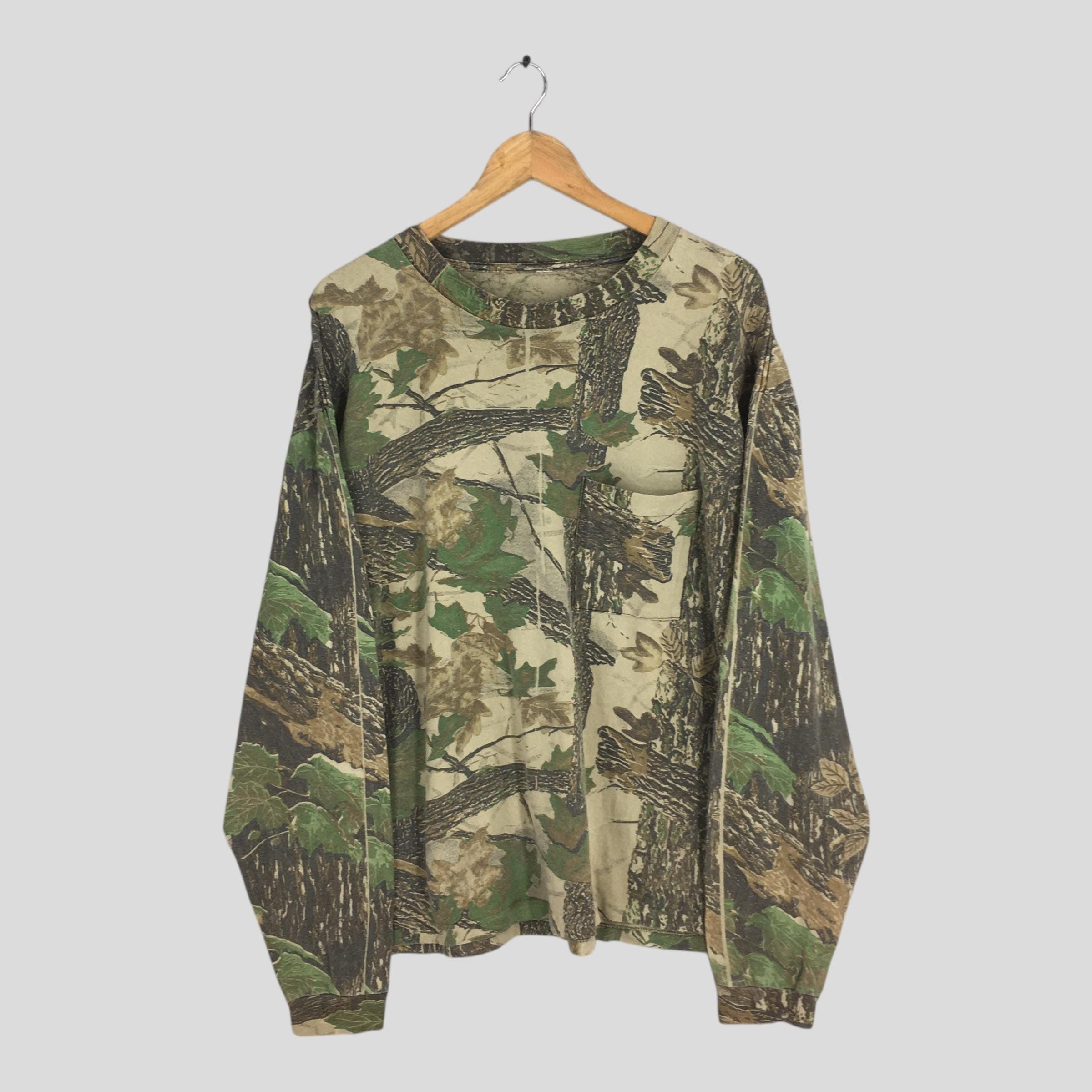 Mossy Oaks × Realtree × Vintage Vintage 90s Mossy Oak Tree Camo Long Sleeve Tshirt 2XLarge Size US XXL / EU 58 / 5 - 1 Thumbnail