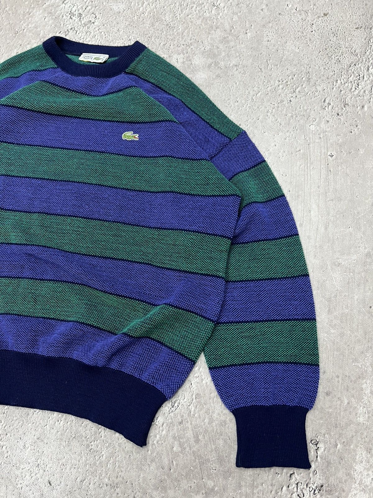 Lacoste × Vintage Lacoste vintage sweater striped size burgundy y2k Size US L / EU 52-54 / 3 - 5 Thumbnail