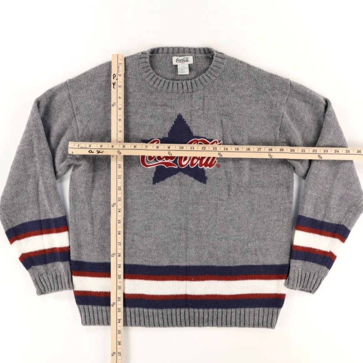 Vintage Nike Coca Cola Ware USA Knit Solid Long Sleeve Sweater Gray Men's M Size US M / EU 48-50 / 2 - 3 Thumbnail