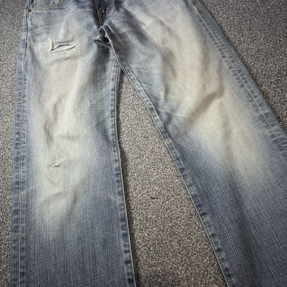 Kapital 🇯🇵 Japanese Heavy Faded Edwin 503 Distressed Denim Size US 28 / EU 44 - 5 Thumbnail