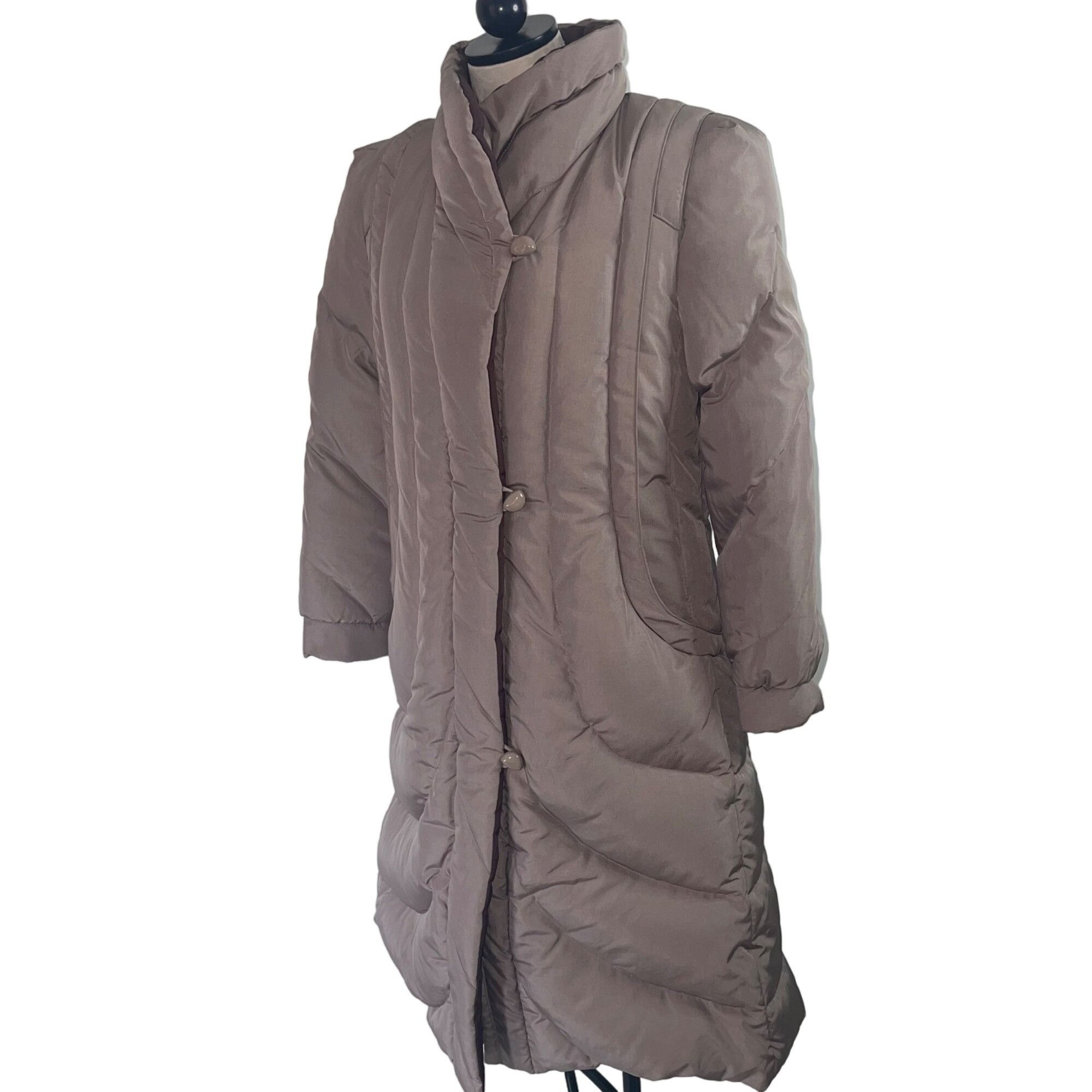 Vintage Gallery Vintage 1980s Womens Coat Size Large Tan Size L / US 10 / IT 46 - 1 Thumbnail