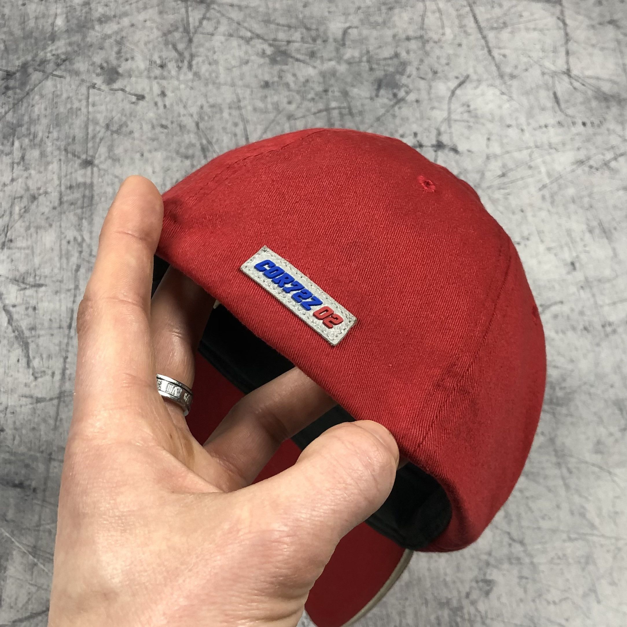 Nike Vintage Nike Volume Rubber Logo Cortez Cap drill Size ONE SIZE - 7 Thumbnail