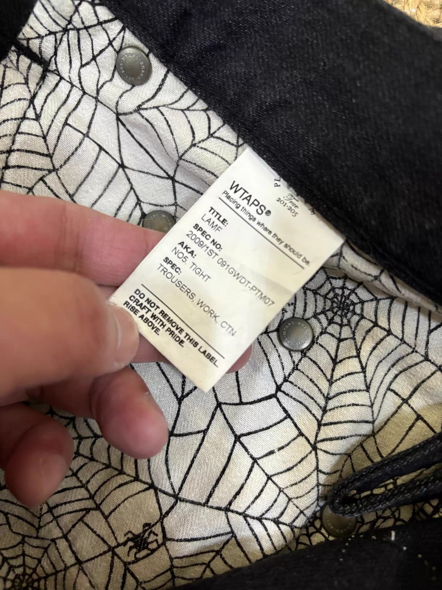 Wtaps Wtaps LAMF 09ss Trash Black Washed Spider Patchwork Jeans L Size US 34 / EU 50 - 9 Thumbnail