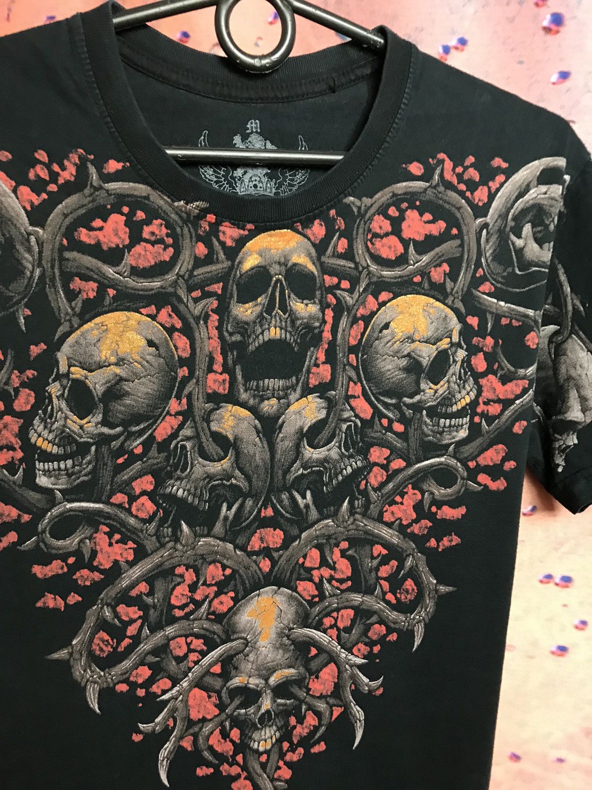 Affliction × Vintage Vintage Skull logo Artful Custom streetwear tee Size US M / EU 48-50 / 2 - 4 Thumbnail
