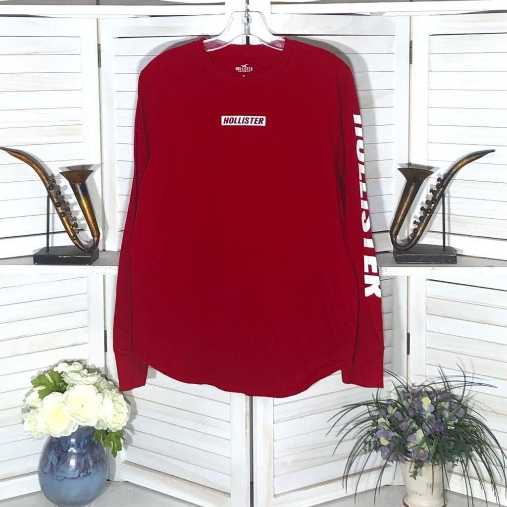 Hollister Hollister long sleeves shirt sporty red white lightweight M Size US M / EU 48-50 / 2 - 1 Thumbnail