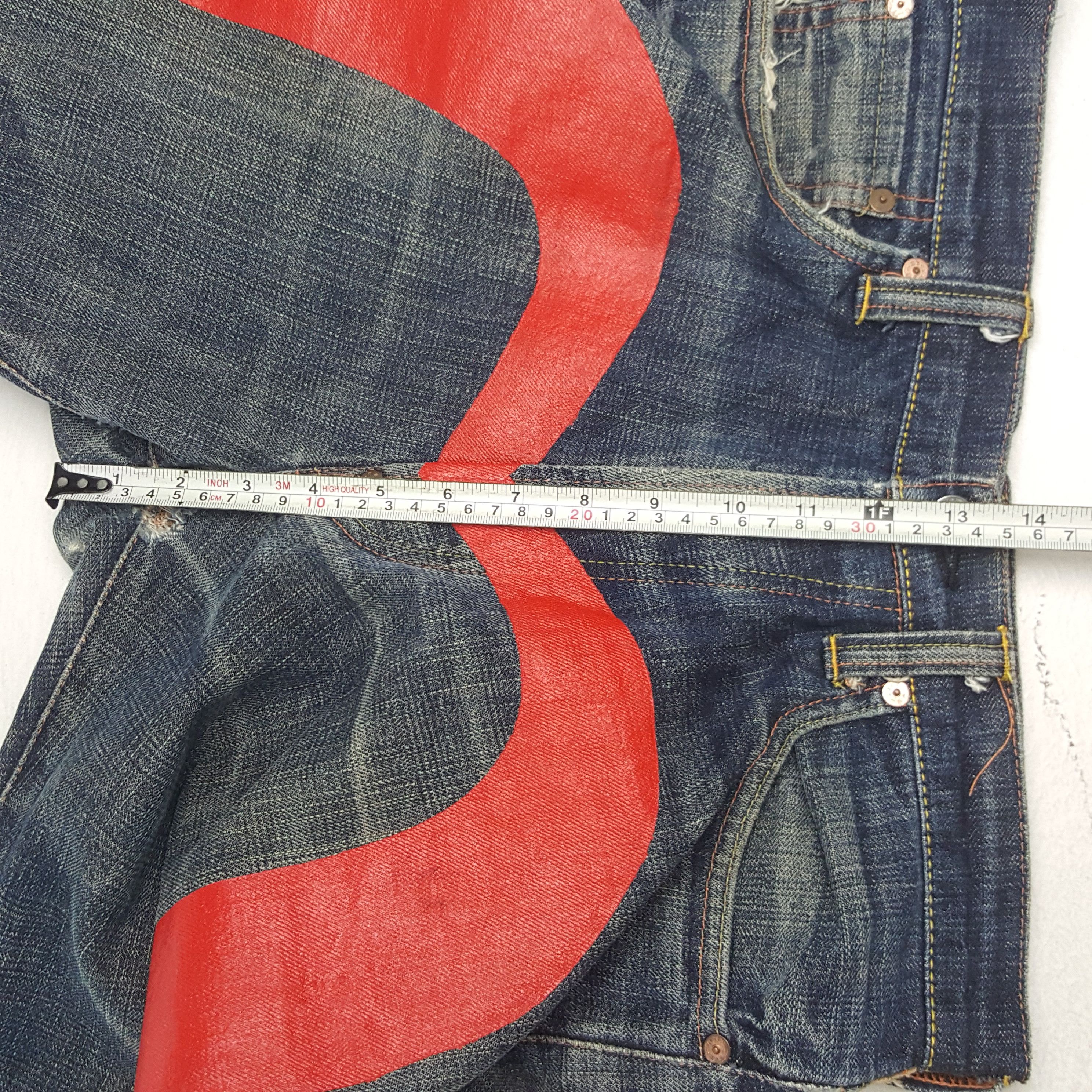 Evisu × Japanese Brand × Vintage Vintage Evisu Japanese Brand Daicock Custom Art Denim Jeans Size US 30 / EU 46 - 10 Thumbnail