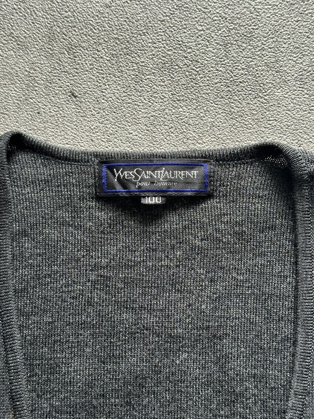 Saint Laurent Paris 90s Yves Saint Laurent Knit Wool Patterned Vest Size US M / EU 48-50 / 2 - 7 Thumbnail
