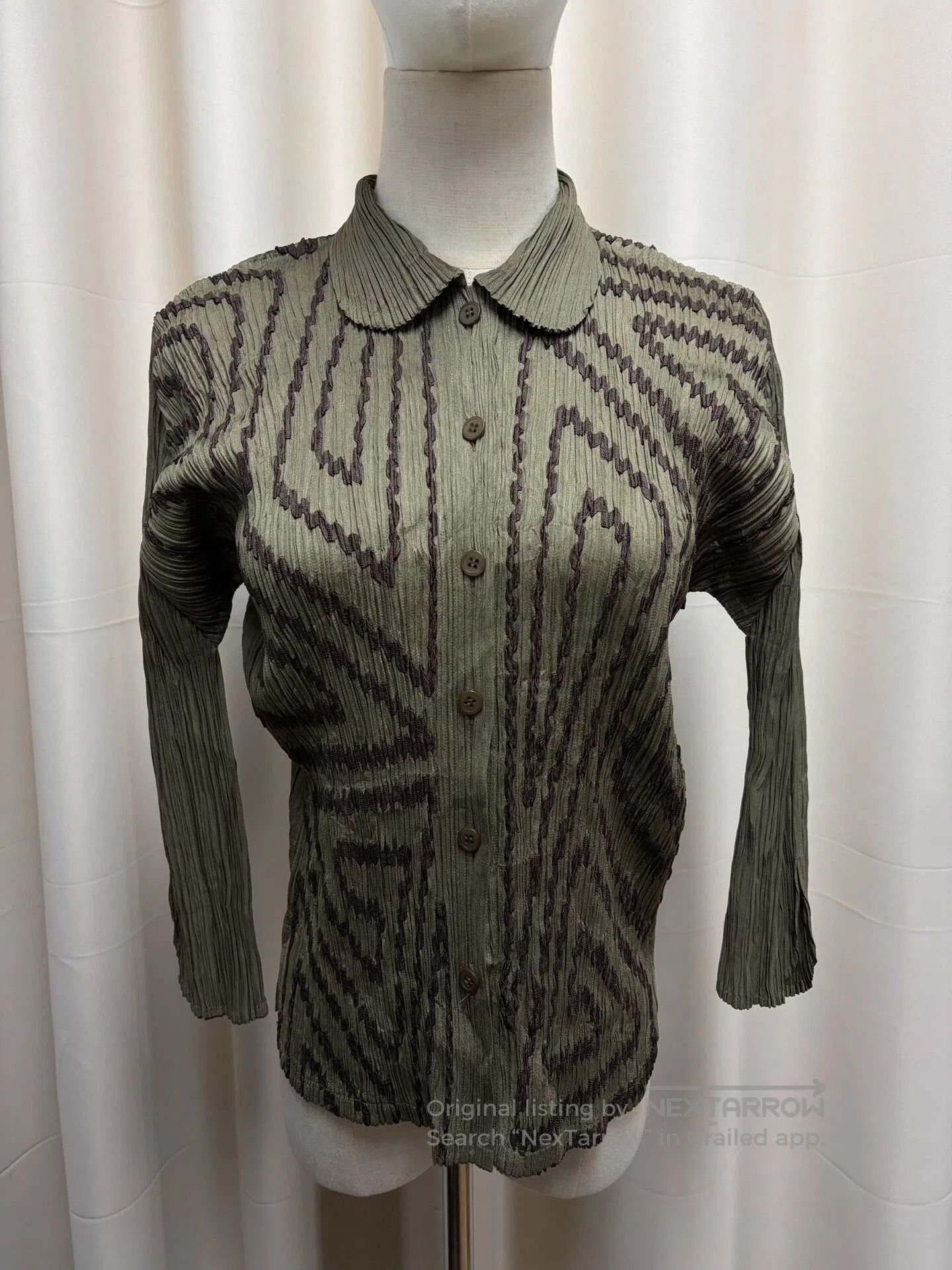 Pleats Please Issey Miyake Pleats Please ISSEY MIYAKE Pleated Shirt. Size L / US 10 / IT 46 - 1 Thumbnail