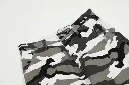 Designer × Vintage camo baggy pattern flared cargo pants Size US 32 / EU 48 - 4 Thumbnail