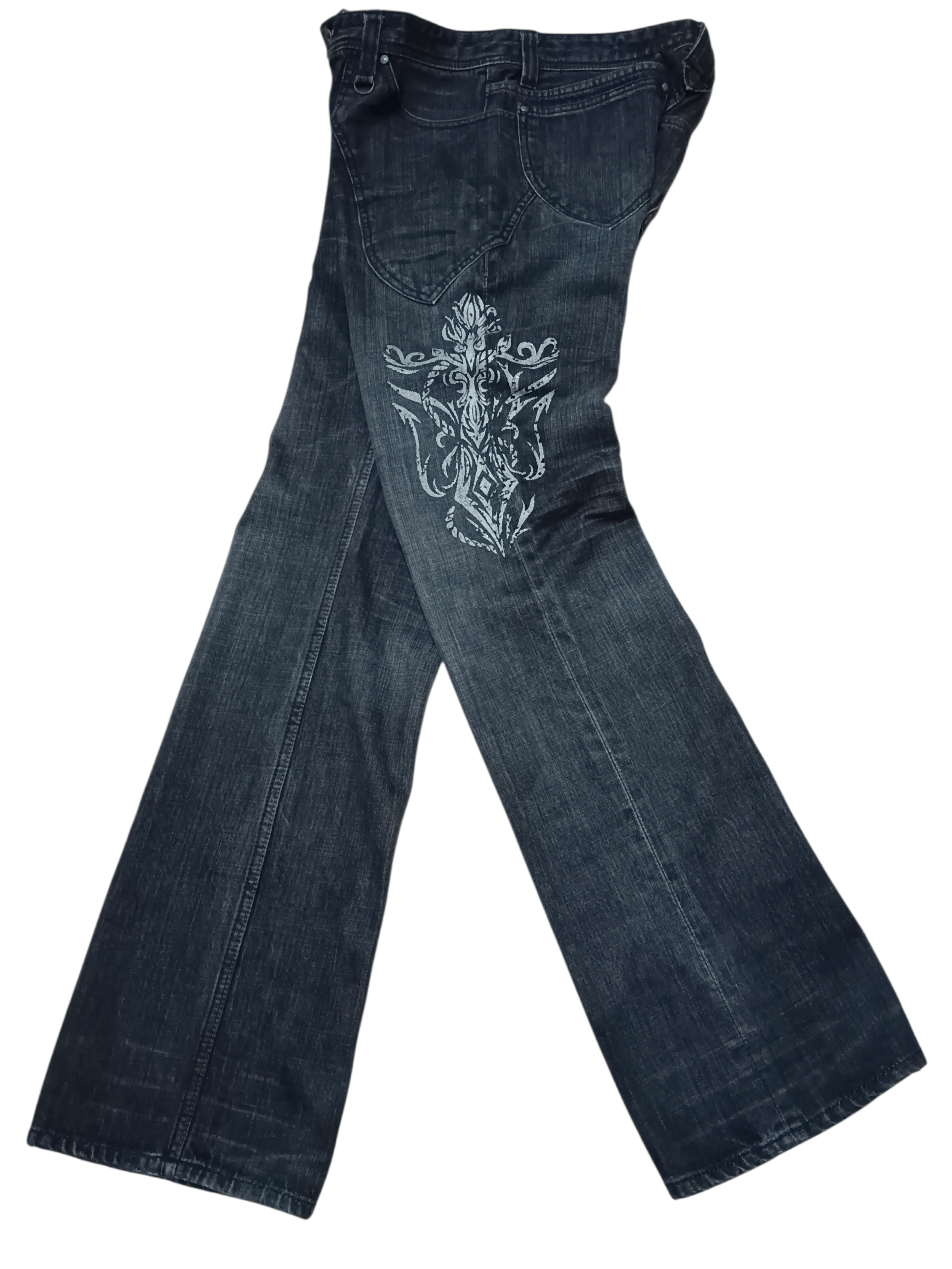 Nicole Club Nicole Club Affliction Tribal Tattoo Minimalist Flare Denim Size US 32 / EU 48 - 5 Thumbnail