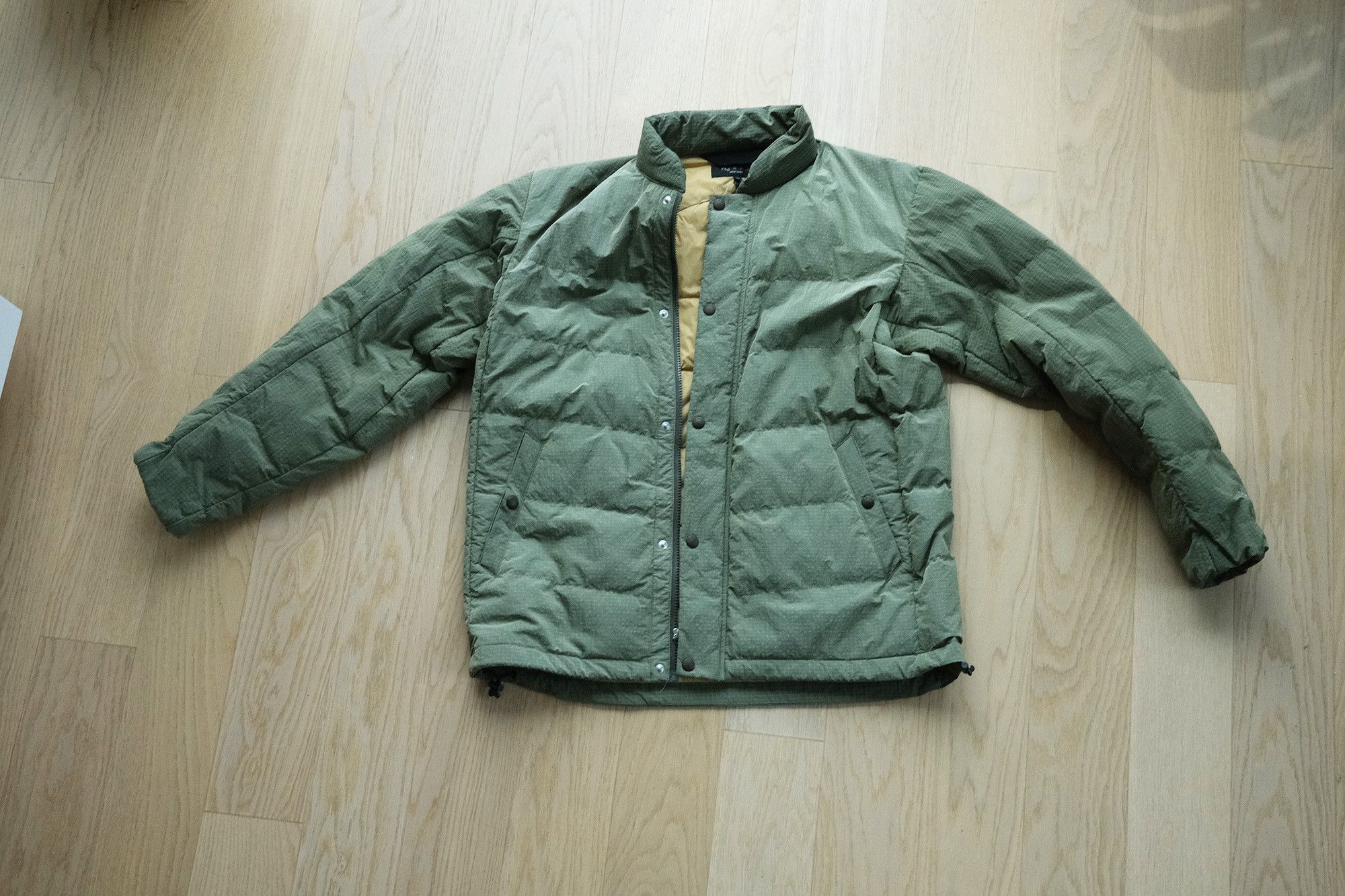 image of Rag Bone Rag & Bone Green Ethan Ripstop Puffer Jacket in Olive Green, Men's (Size Large)