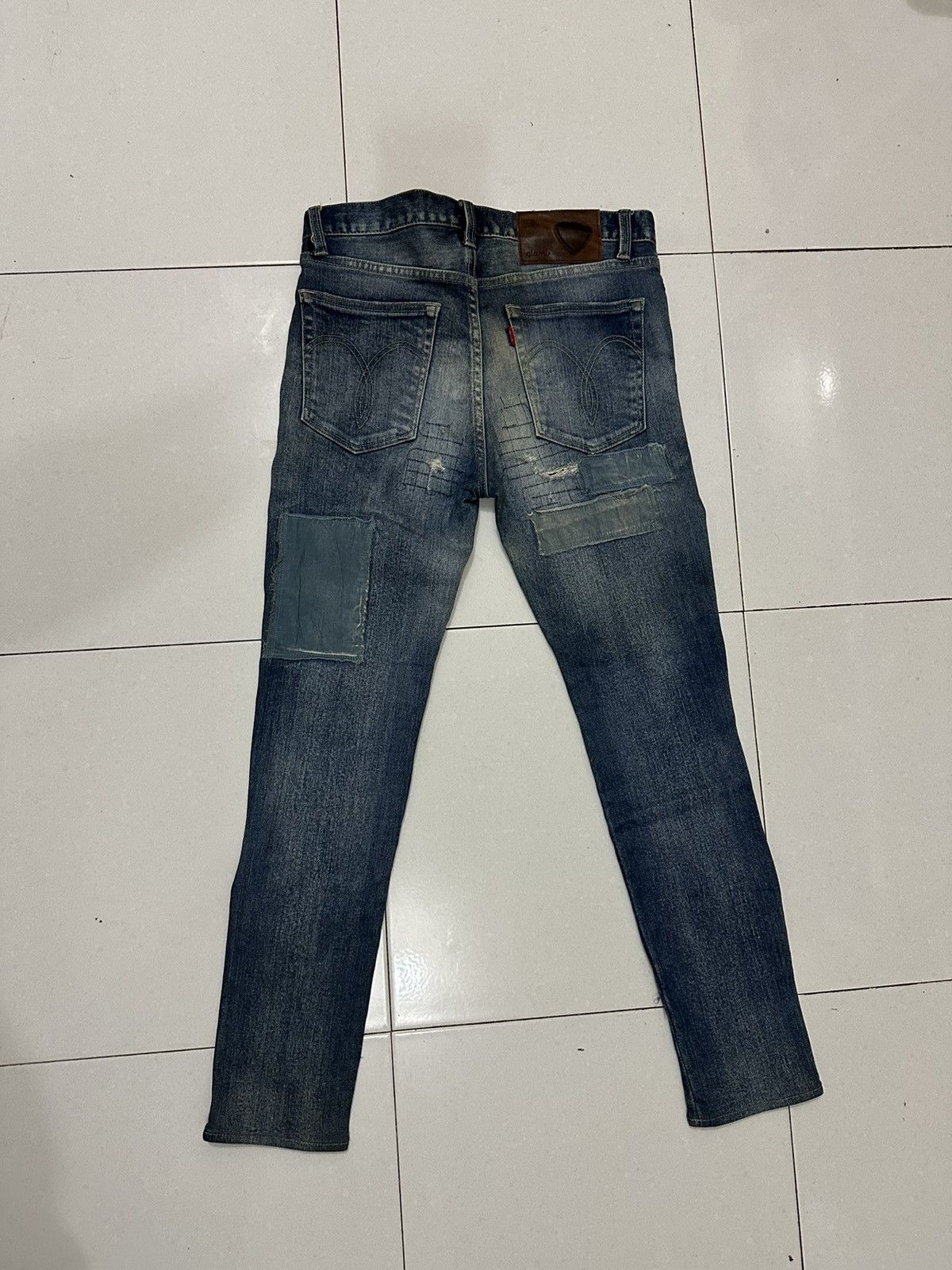 Vintage VTG 🇯🇵 GLAMP Skinny Patchwork Distress Denim Size 1 Size US 30 / EU 46 - 8 Thumbnail