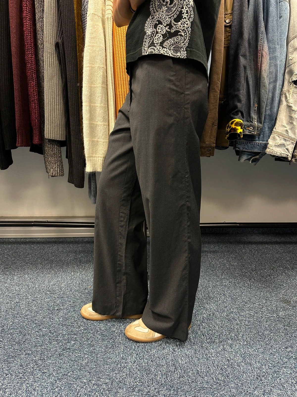 Prada Prada Milano SS2023 Raf Simons Wool Wide Legs Dress Pants Size 26" / US 2 / IT 38 - 1 Thumbnail