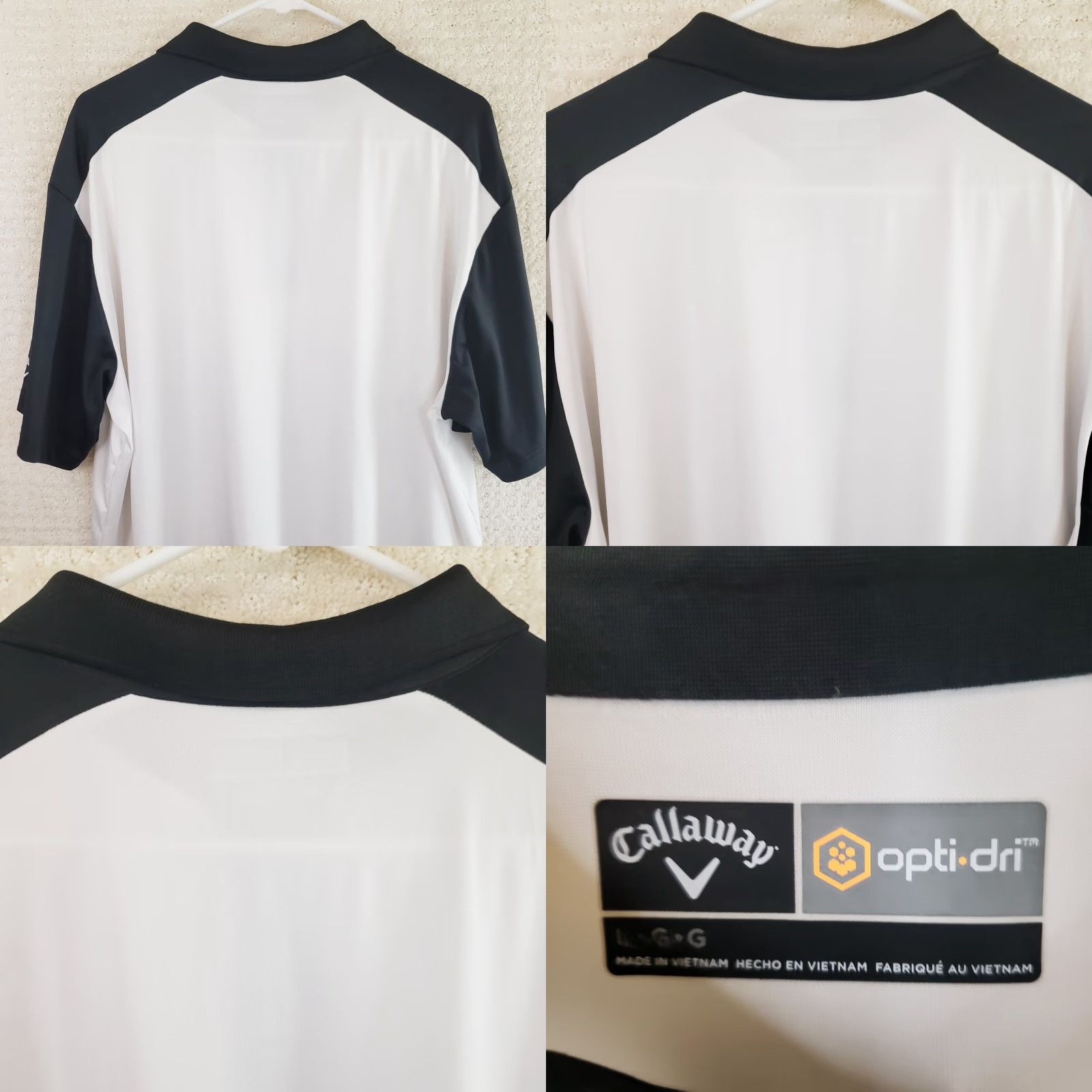 Callaway Callaway Polo Shirt Men's Large Black White Colorblock Opti Dri Golf Performance Shirt Size US L / EU 52-54 / 3 - 8 Thumbnail