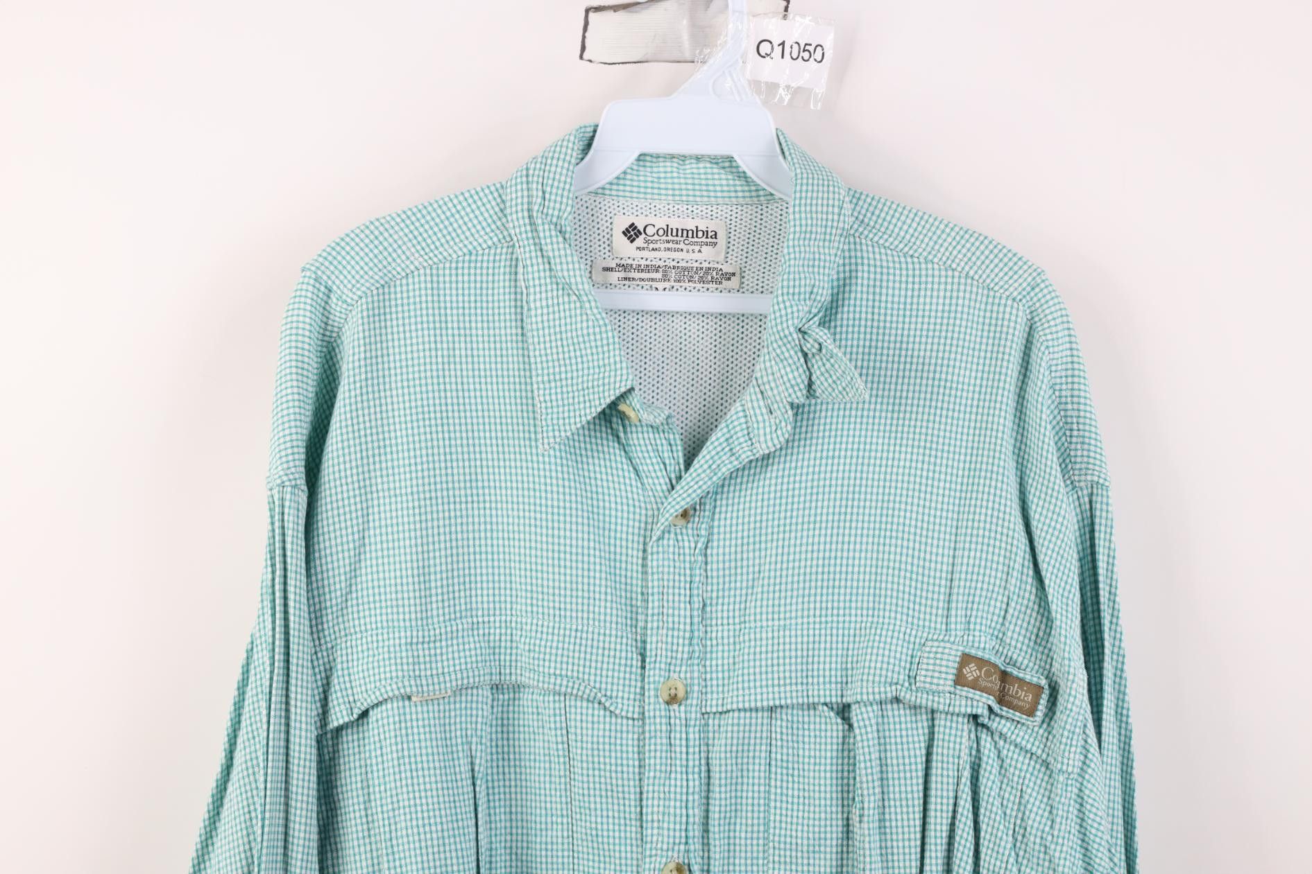 Columbia Vintage 90s Y2K Columbia Flannel Collared Button Shirt Plaid Size US M / EU 48-50 / 2 - 2 Thumbnail