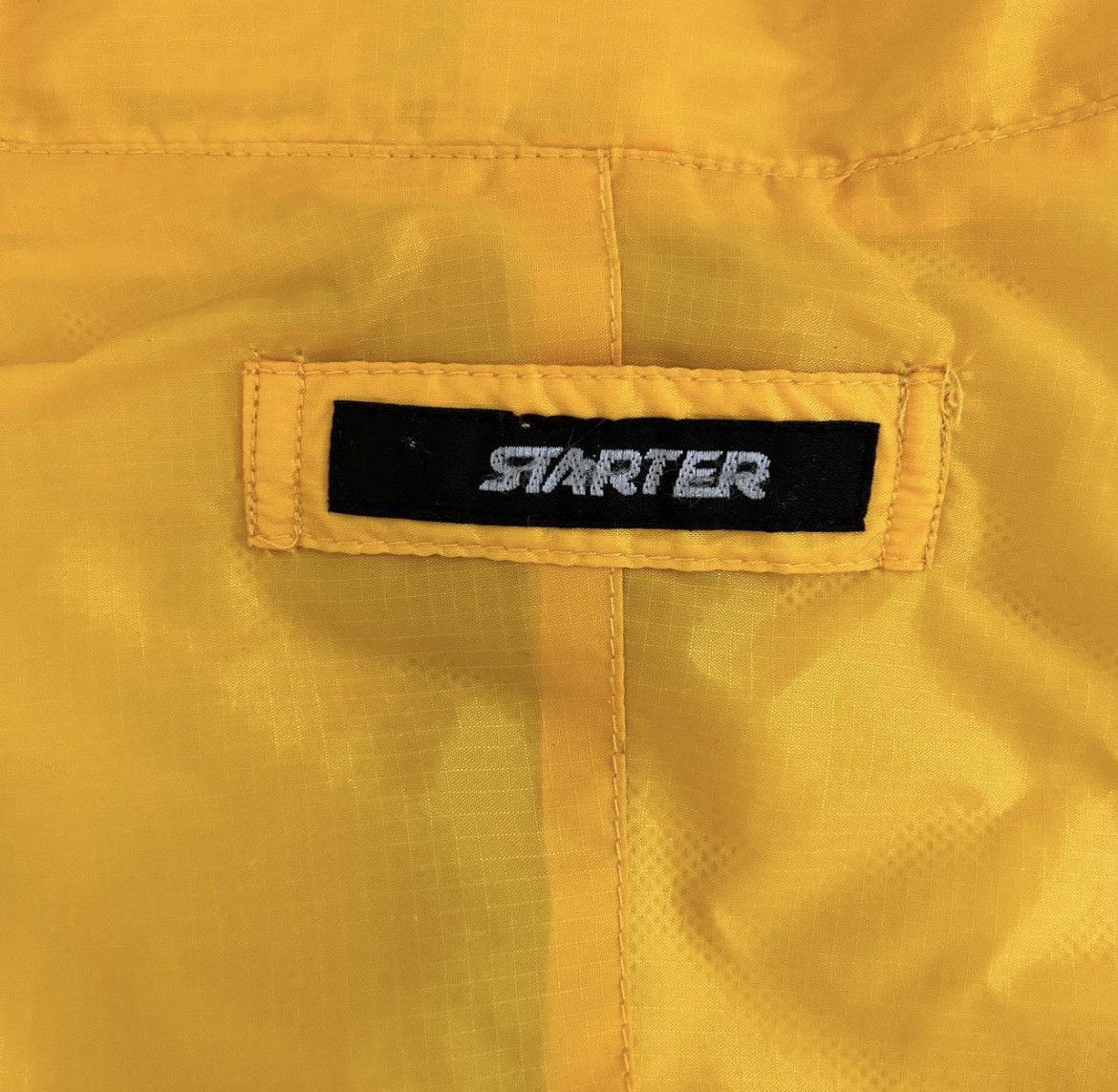 Starter STARTER 90s Yellow Embroidered Zipper Sleeve Windbreaker Size US XL / EU 56 / 4 - 6 Thumbnail
