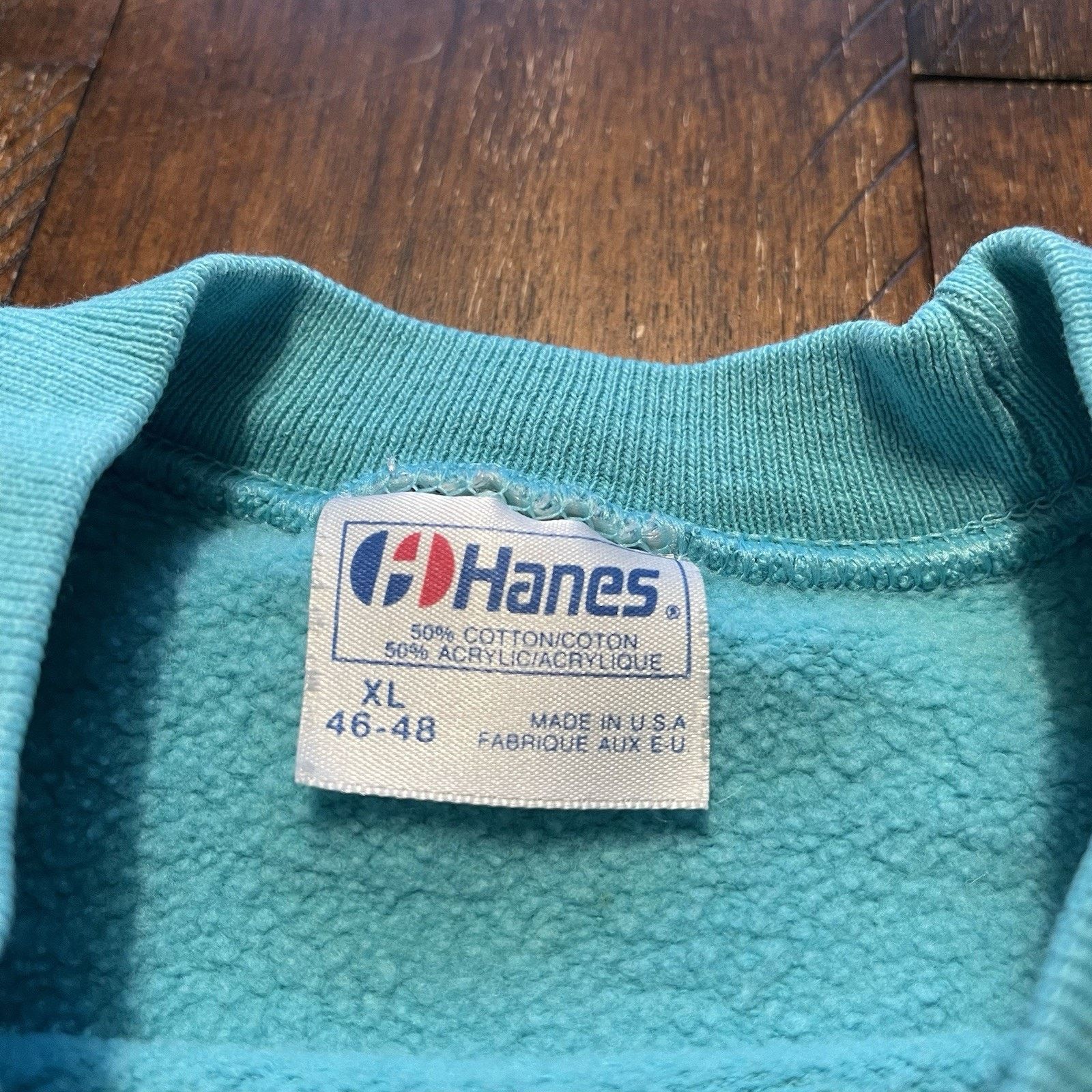 Hanes Vtg Hanes Teal XL 90s Cute Snowflake Sweatshirt USA DiLeo Size US XL / EU 56 / 4 - 6 Thumbnail