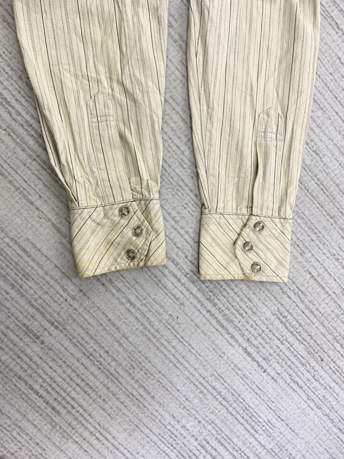 Japanese Brand × Kansai Yamamoto × Vintage Vintage Kansai Jeans Western Style Striped Zipper Jacket Size US M / EU 48-50 / 2 - 8 Thumbnail