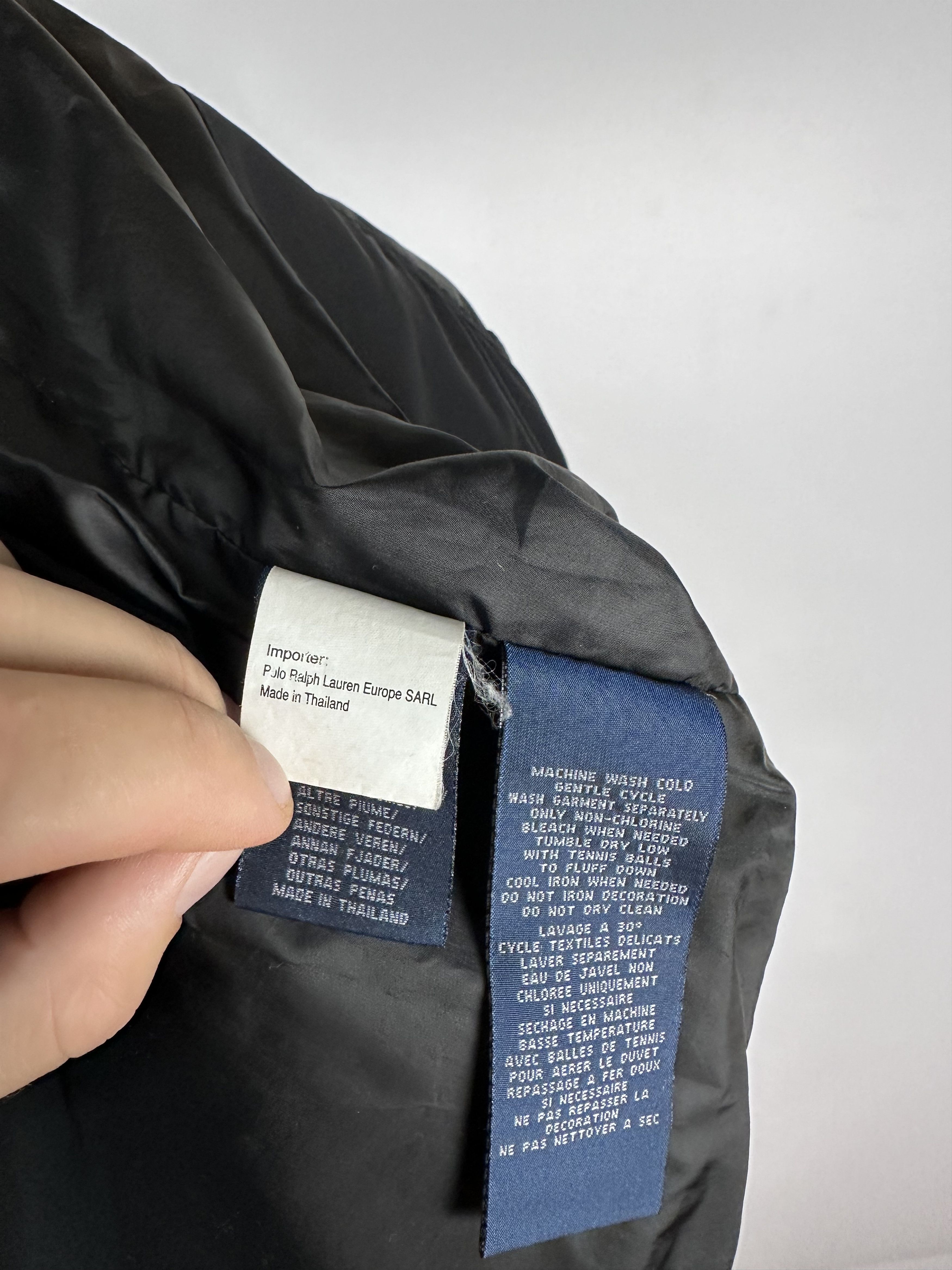 Vintage Polo Ralph Lauren Puffer Down Jacket Black Size XL