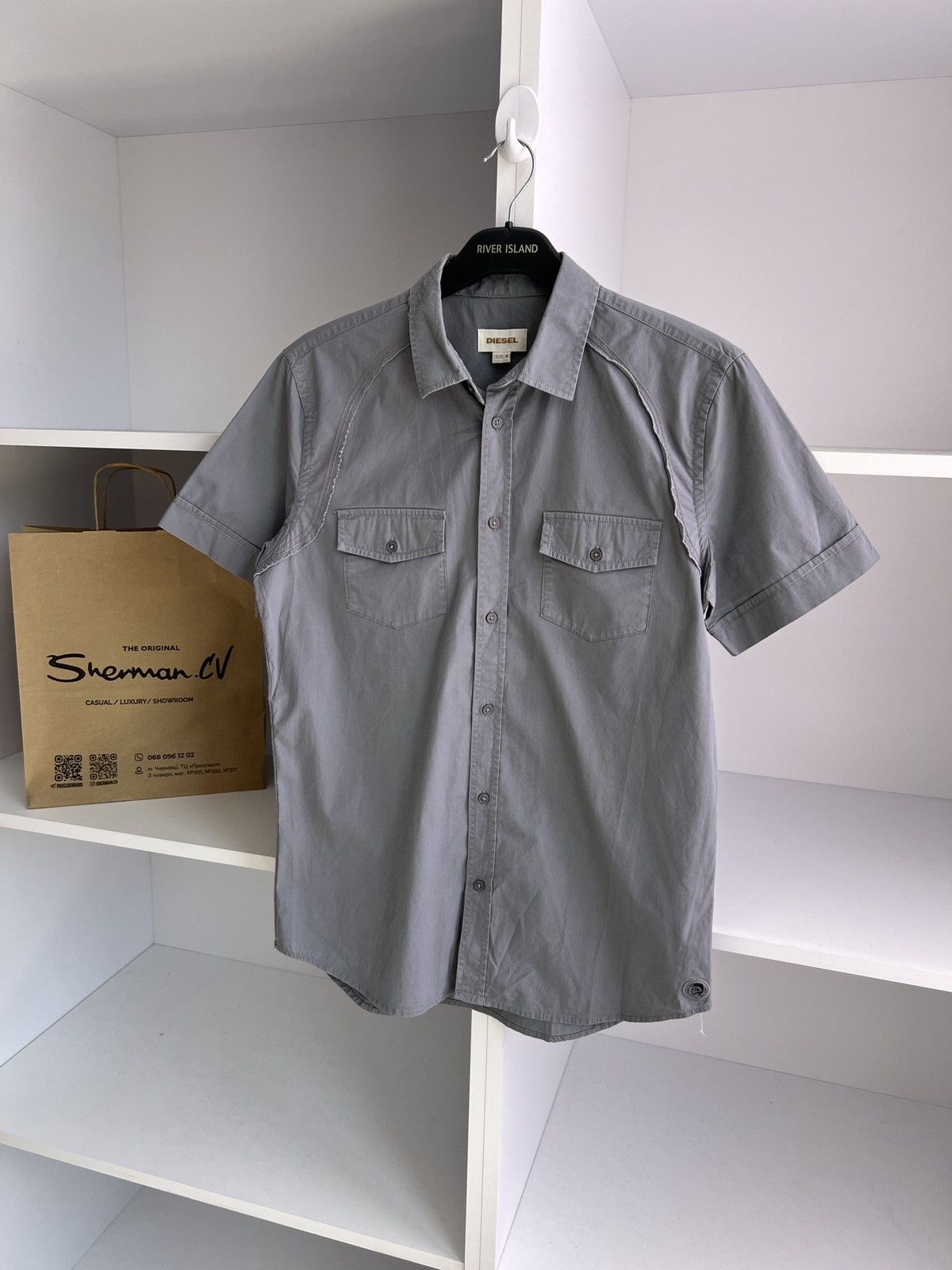 Diesel × Vintage Vintage Diesel Archival Y2K short sleeve Button up shirt Size US M / EU 48-50 / 2 - 2 Thumbnail