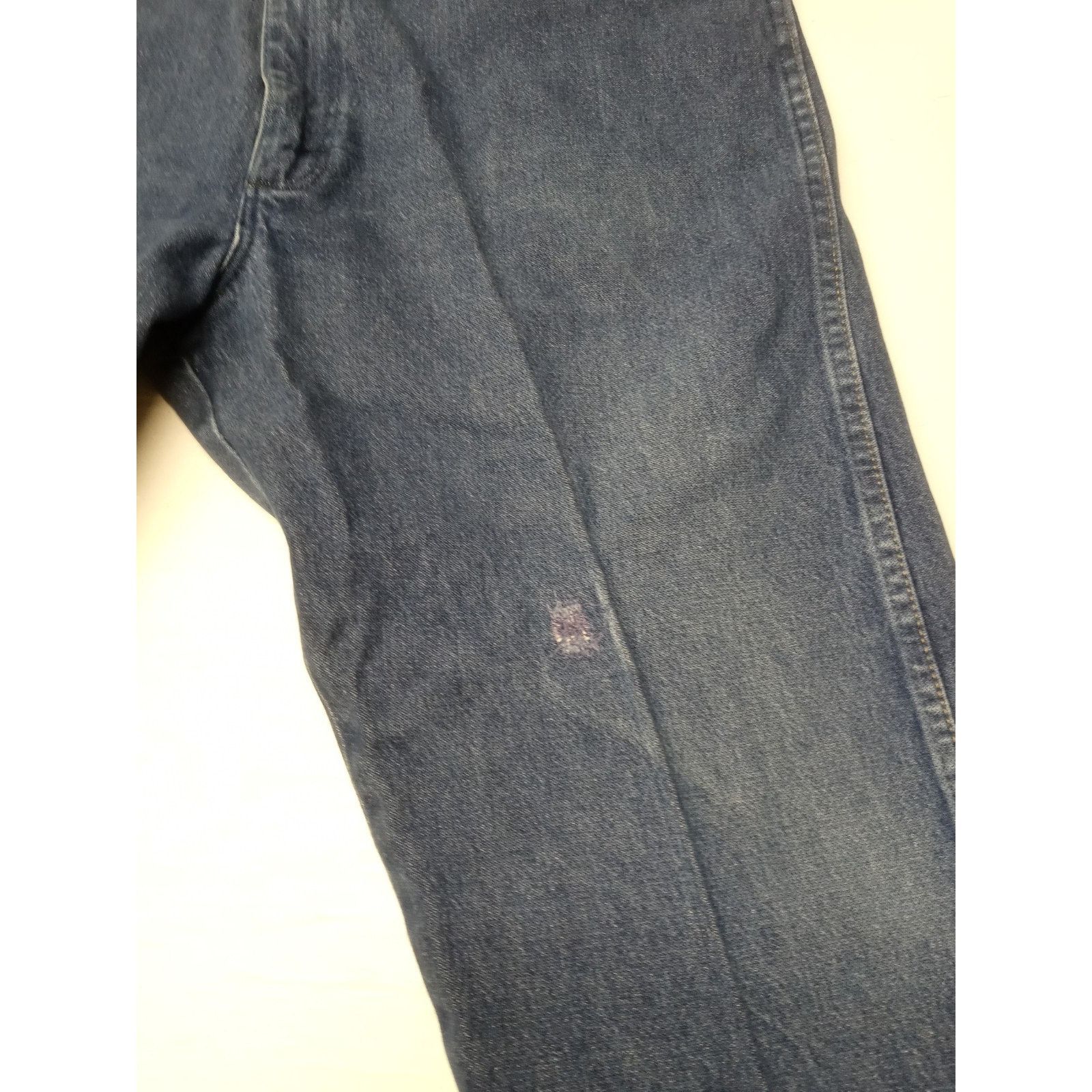 Wrangler Wrangler (38x30) Men's Straight Fit Blue Denim Jeans Size US 38 / EU 54 - 3 Thumbnail