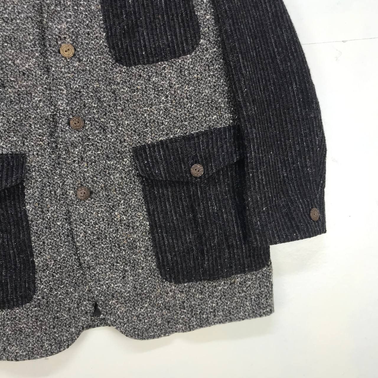 Designer × Harris Tweed Italianamente Ilprimo Patchwork Tweed Coat Blazer Jacker Size US S / EU 44-46 / 1 - 6 Thumbnail