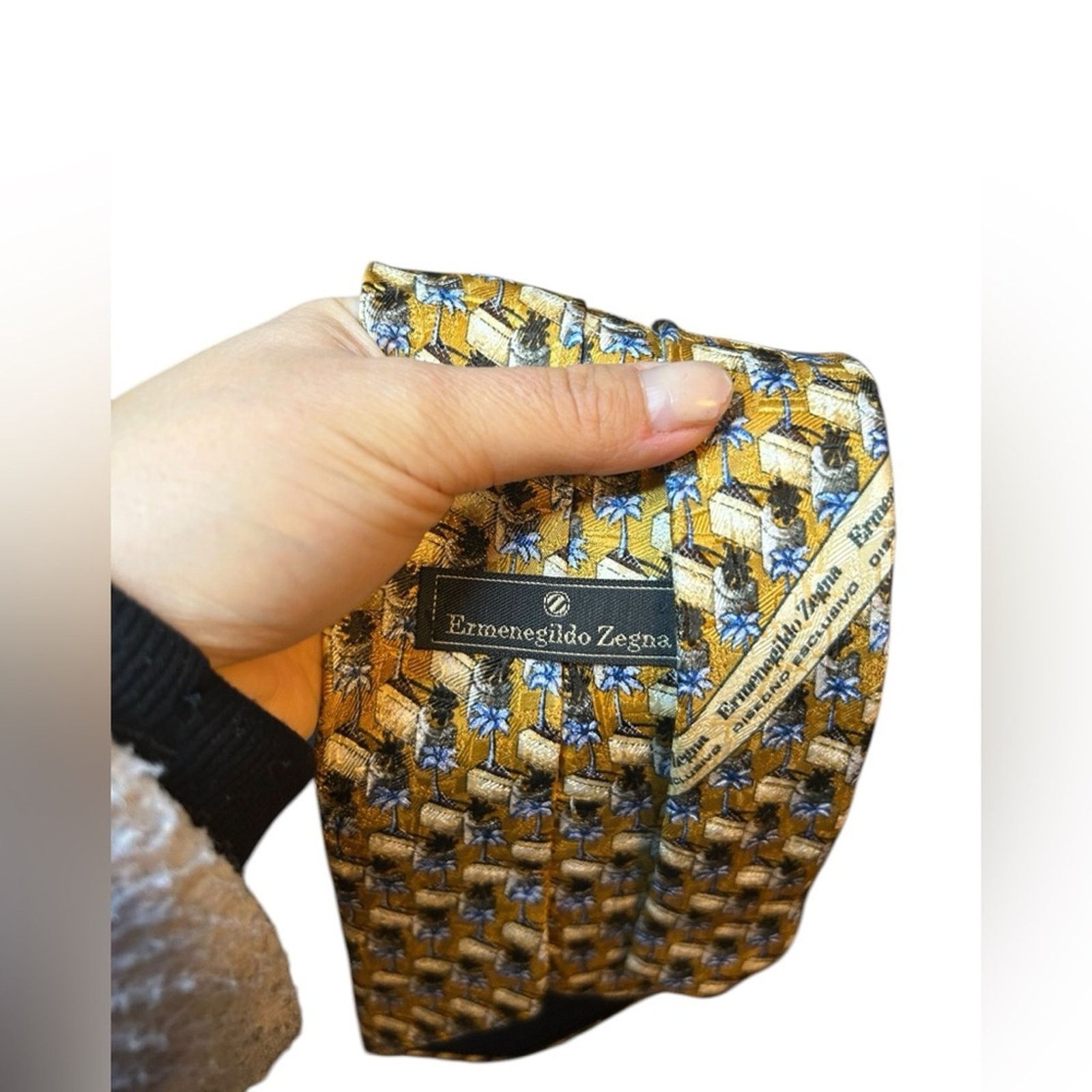 Ermenegildo Zegna Ermenegildo Zegna Silk Palm Tree Tie Size ONE SIZE - 2 Thumbnail