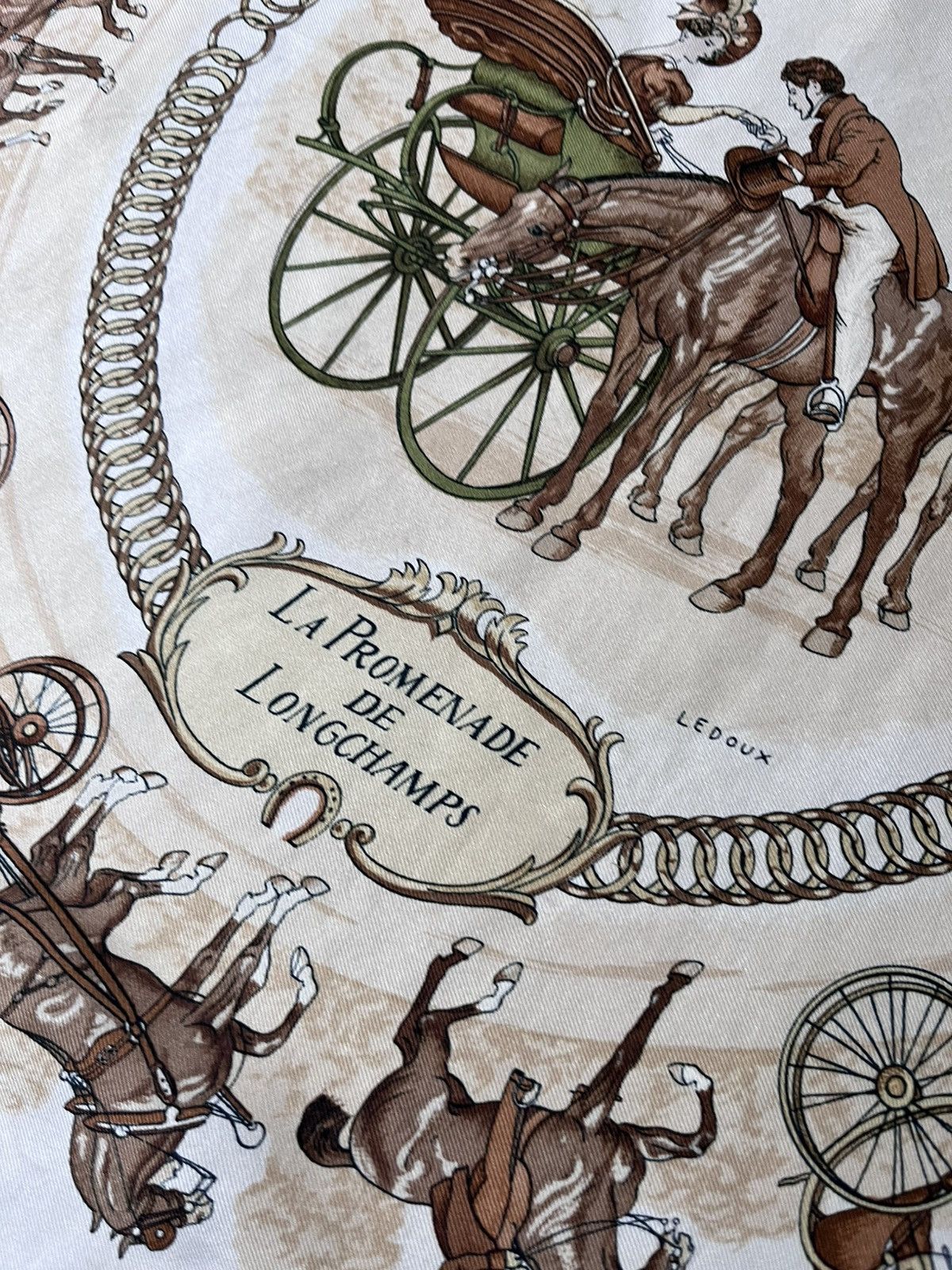Hermes Hermes ''La Promenade De Longchamps'' by Ledoux silk scarf Size ONE SIZE - 15 Thumbnail