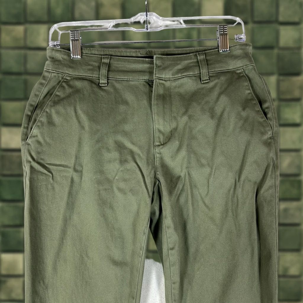 Banana Republic Banana Republic City Chino Pants Womens 4 Green Cropped Workwear Stretch Casual Size 27" / US 4 / IT 40 - 1 Thumbnail