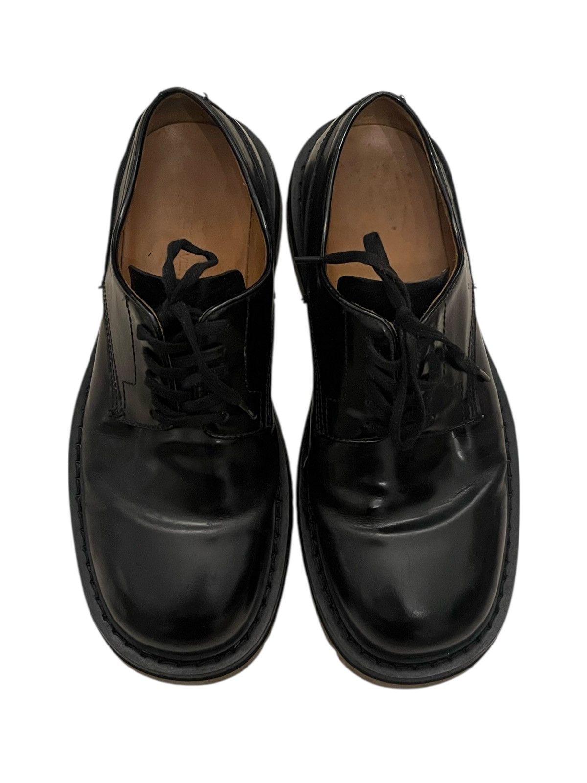 Bottega Veneta Bottega Veneta Clear Sole Polished Leather Derby Shoes Black Size US 8.5 / EU 41-42 - 3 Thumbnail