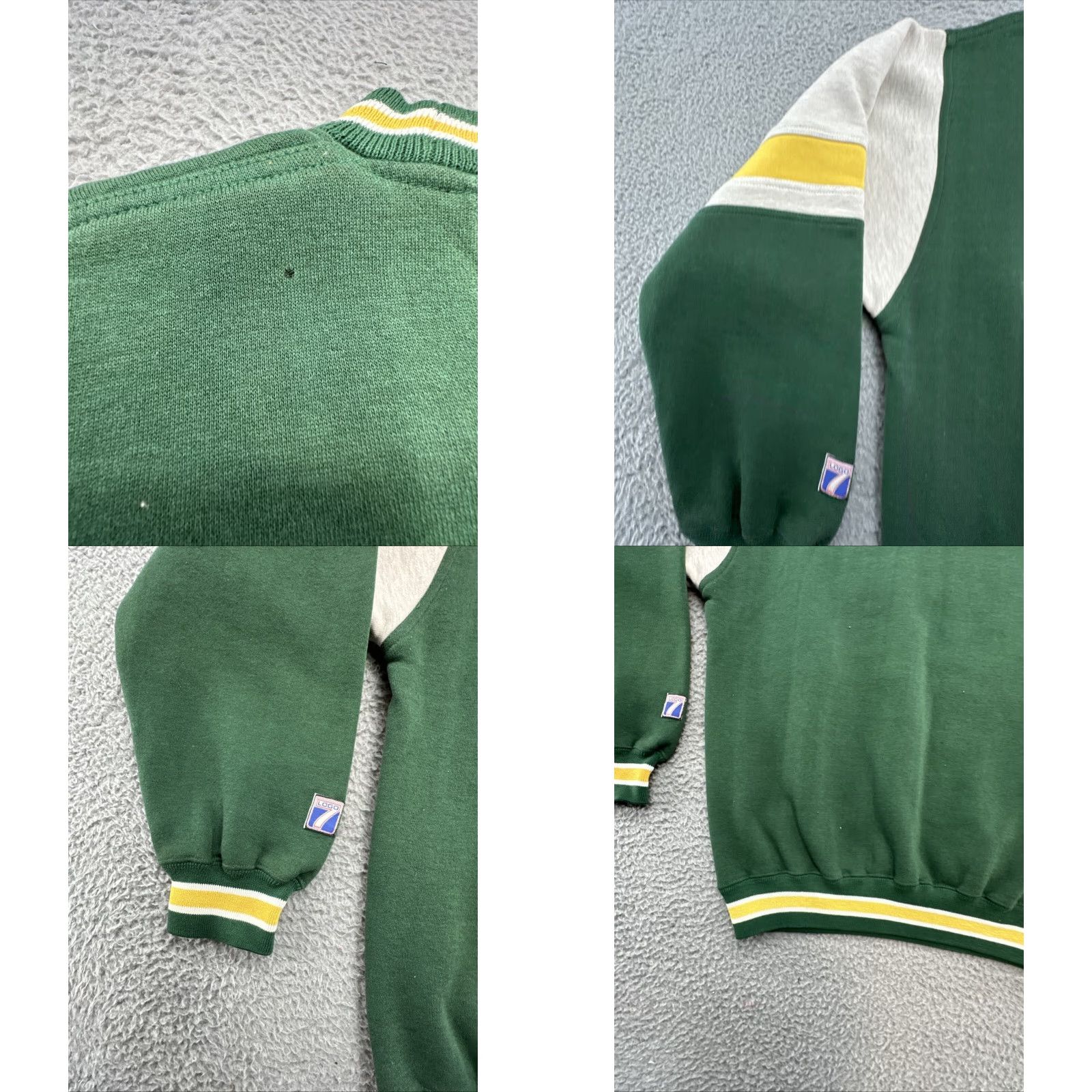 Logo 7 VINTAGE Logo 7 Sweatshirt Green Bay Packers Logo 7 Crew Neck Long Sleeve Men L Green Graphic Print Pullover Sports Football Fall Winter Spring Mens Size US L / EU 52-54 / 3 - 10 Thumbnail
