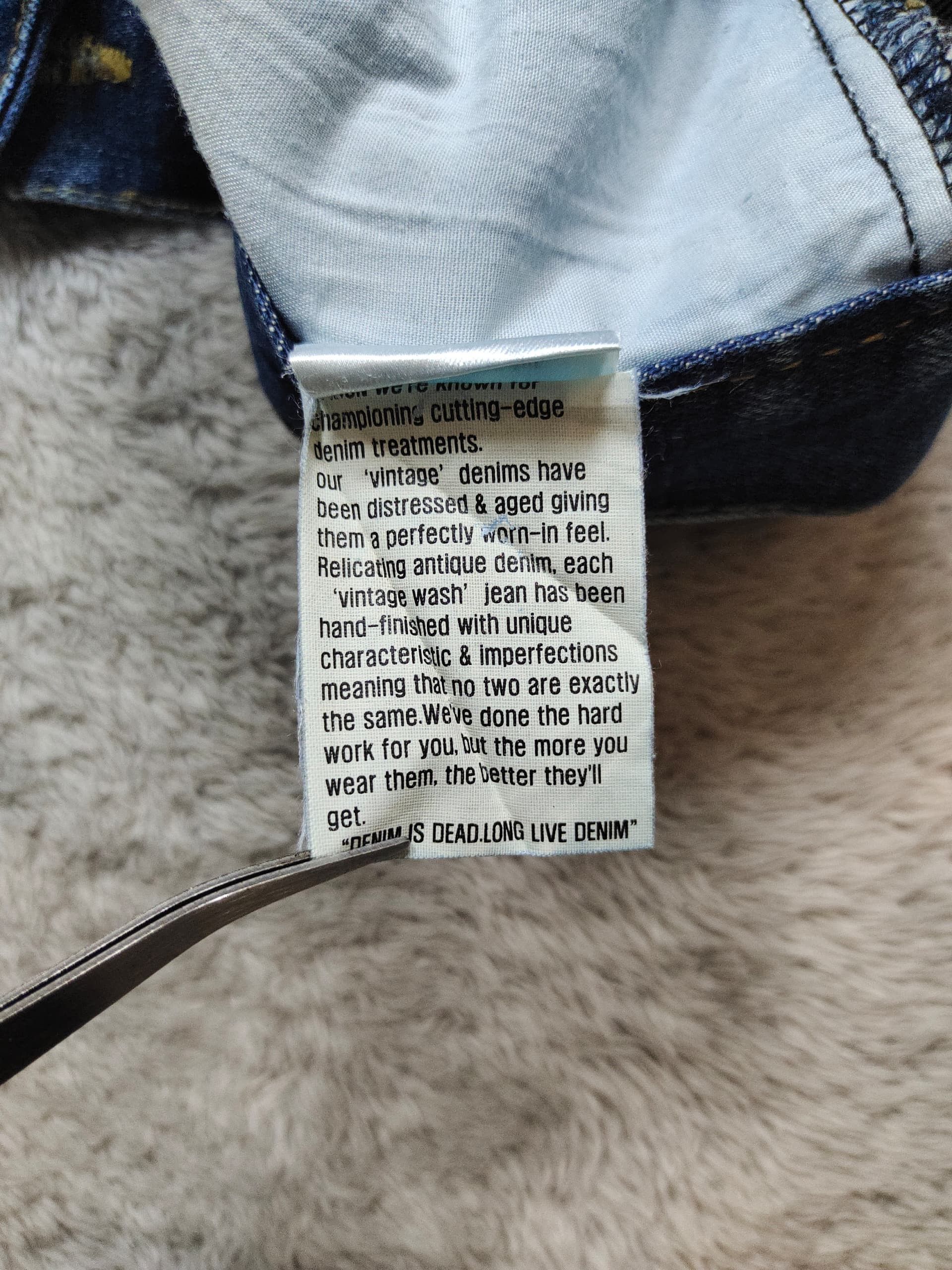 Other DISTRESSED WHITE LINE BY IDUN RARE DESIGN BLUE JEANS Size US 30 / EU 46 - 11 Thumbnail