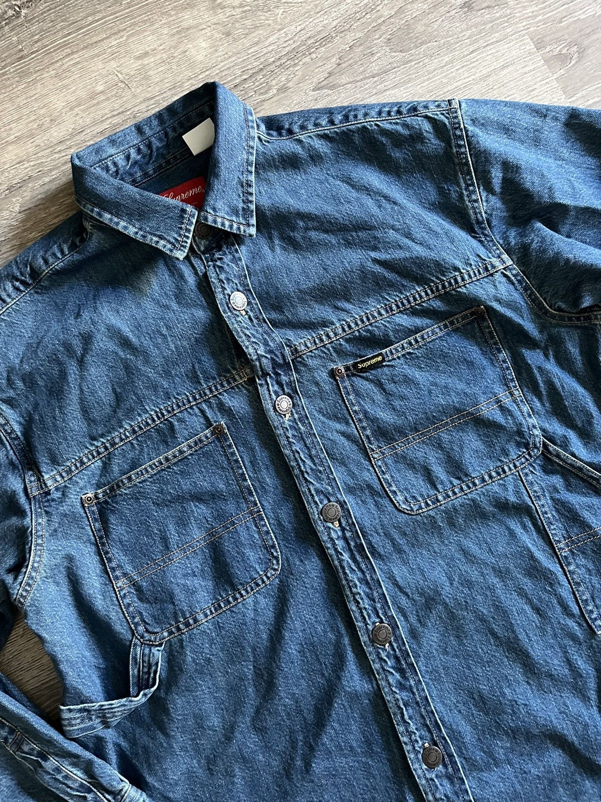 Supreme Supreme Denim Button Up Shirt Size US S / EU 44-46 / 1 - 2 Thumbnail