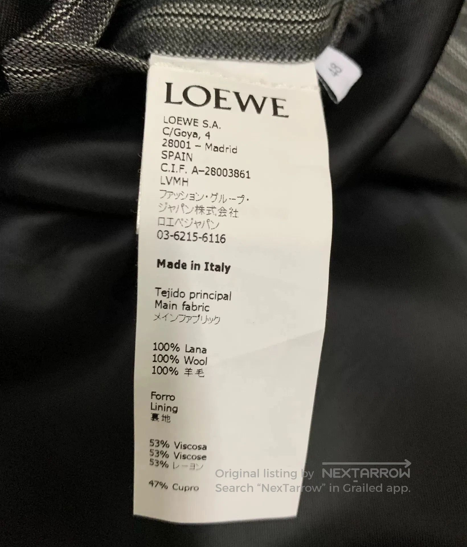 Loewe LOEWE Gray Wool Casual Blazer. Size US M / EU 48-50 / 2 - 7 Thumbnail