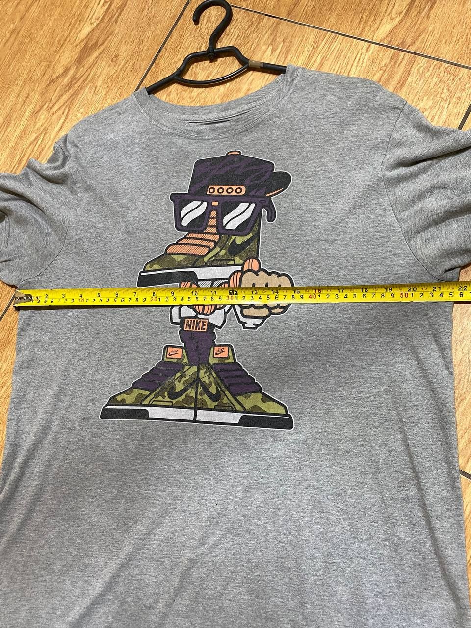 Nike Nike 90s Big Logo Vintage Y2K Striped Retro Gray T-Shirt Size US M / EU 48-50 / 2 - 10 Thumbnail