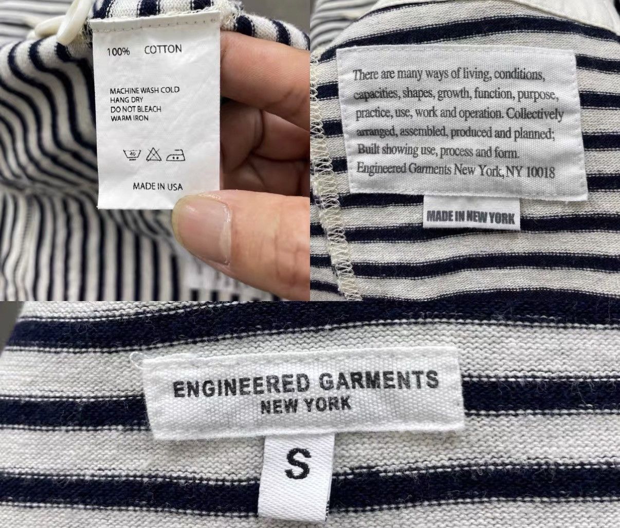 Engineered Garments ENGINEERED GARMENTS EG Striped Knit Cardigan J16 Size US S / EU 44-46 / 1 - 6 Thumbnail