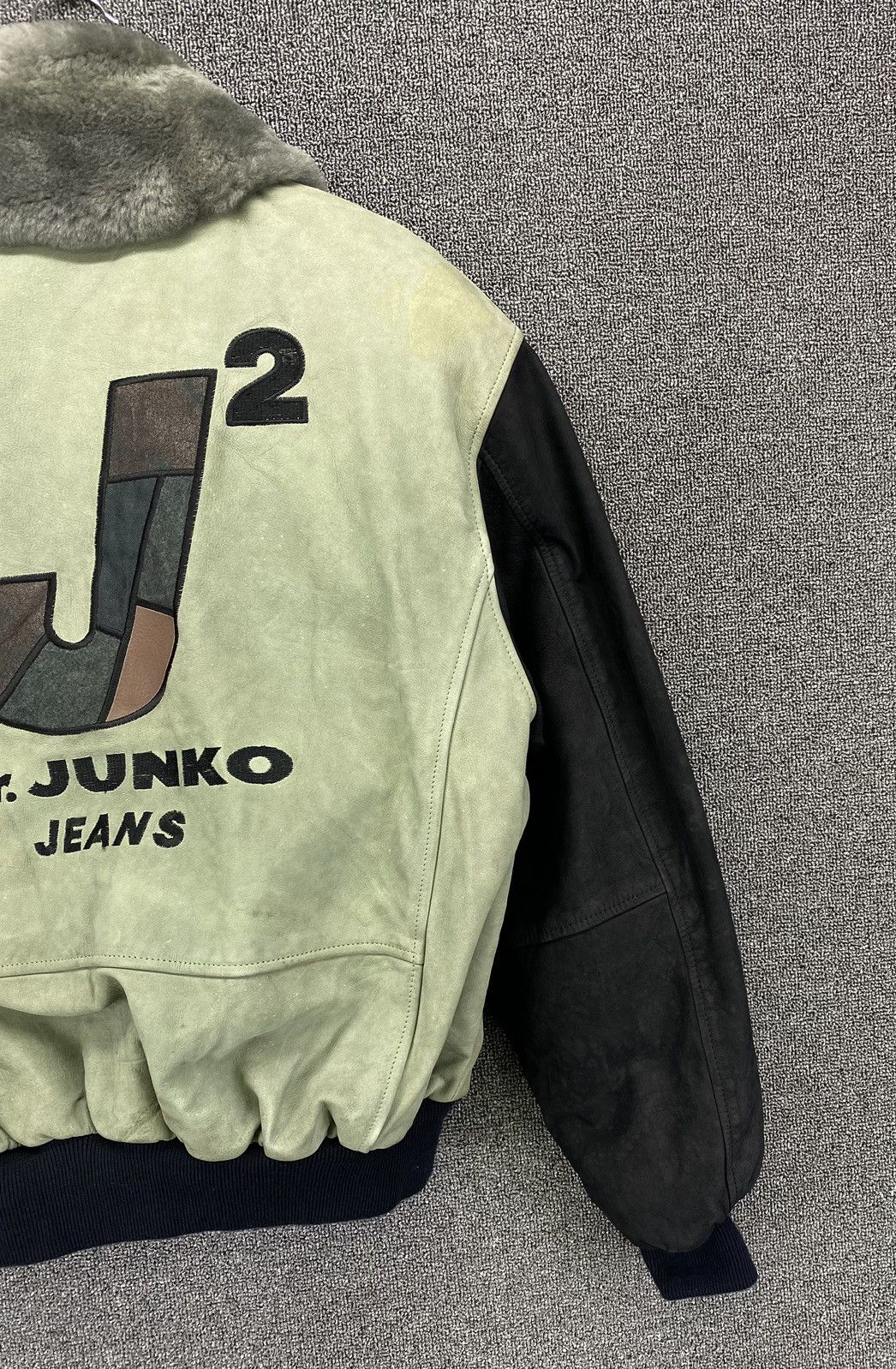 Japanese Brand Vintage Mr Junko Jeans Varsity Leather Jacket Size US M / EU 48-50 / 2 - 4 Thumbnail