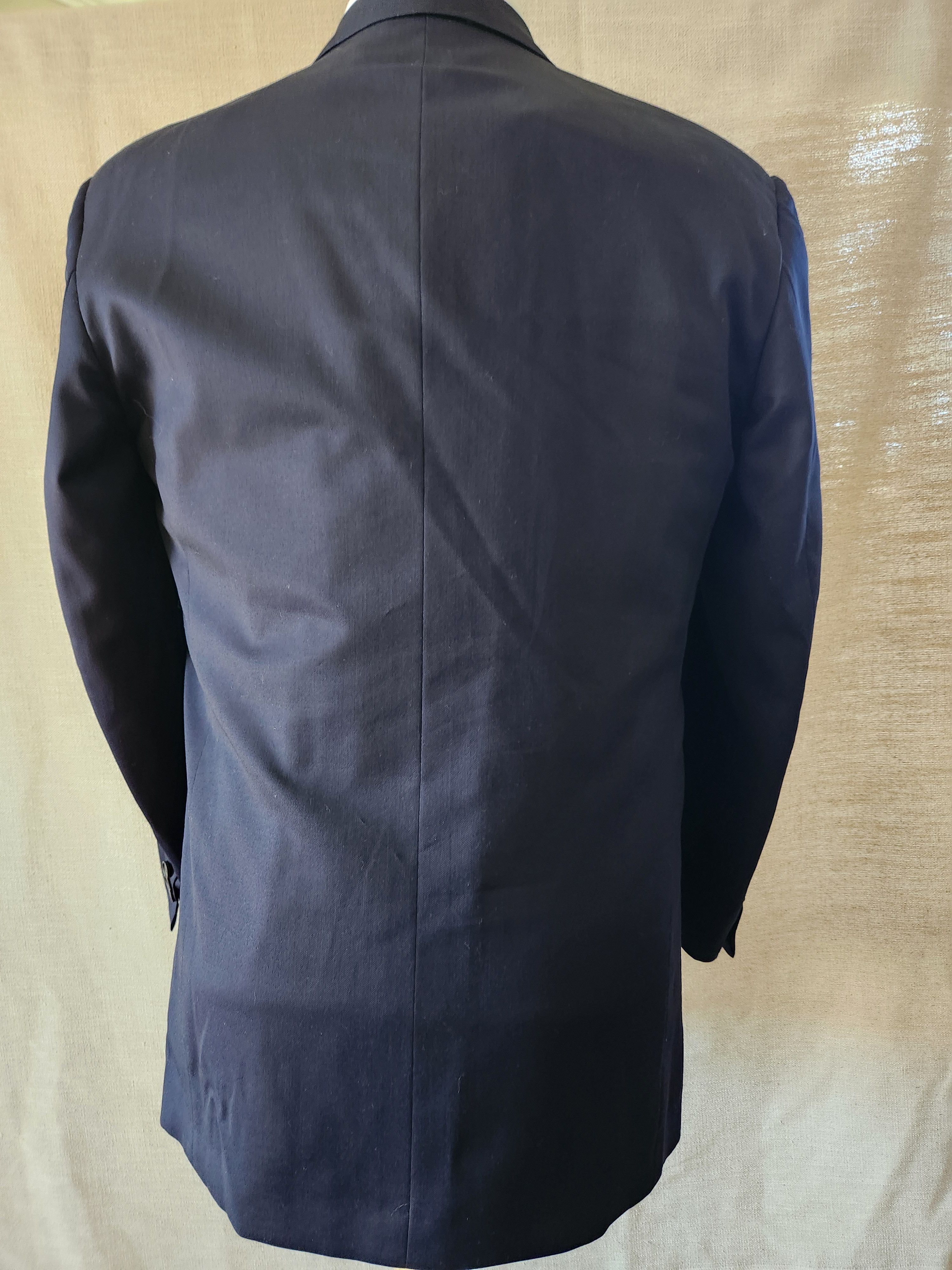 Designer × Yves Saint Laurent Vintage 100% Wool Double Breast Blue Blazer Size 42R - 3 Thumbnail