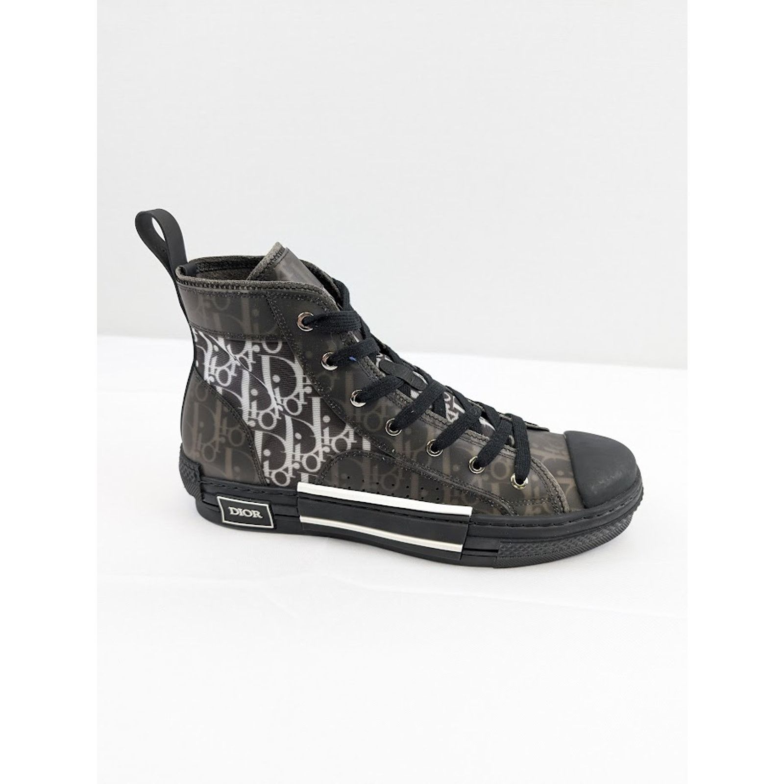 Dior o1rshd1 B23 Oblique High-Top Sneakers in Black / White Size US 8 / EU 41 - 2 Thumbnail