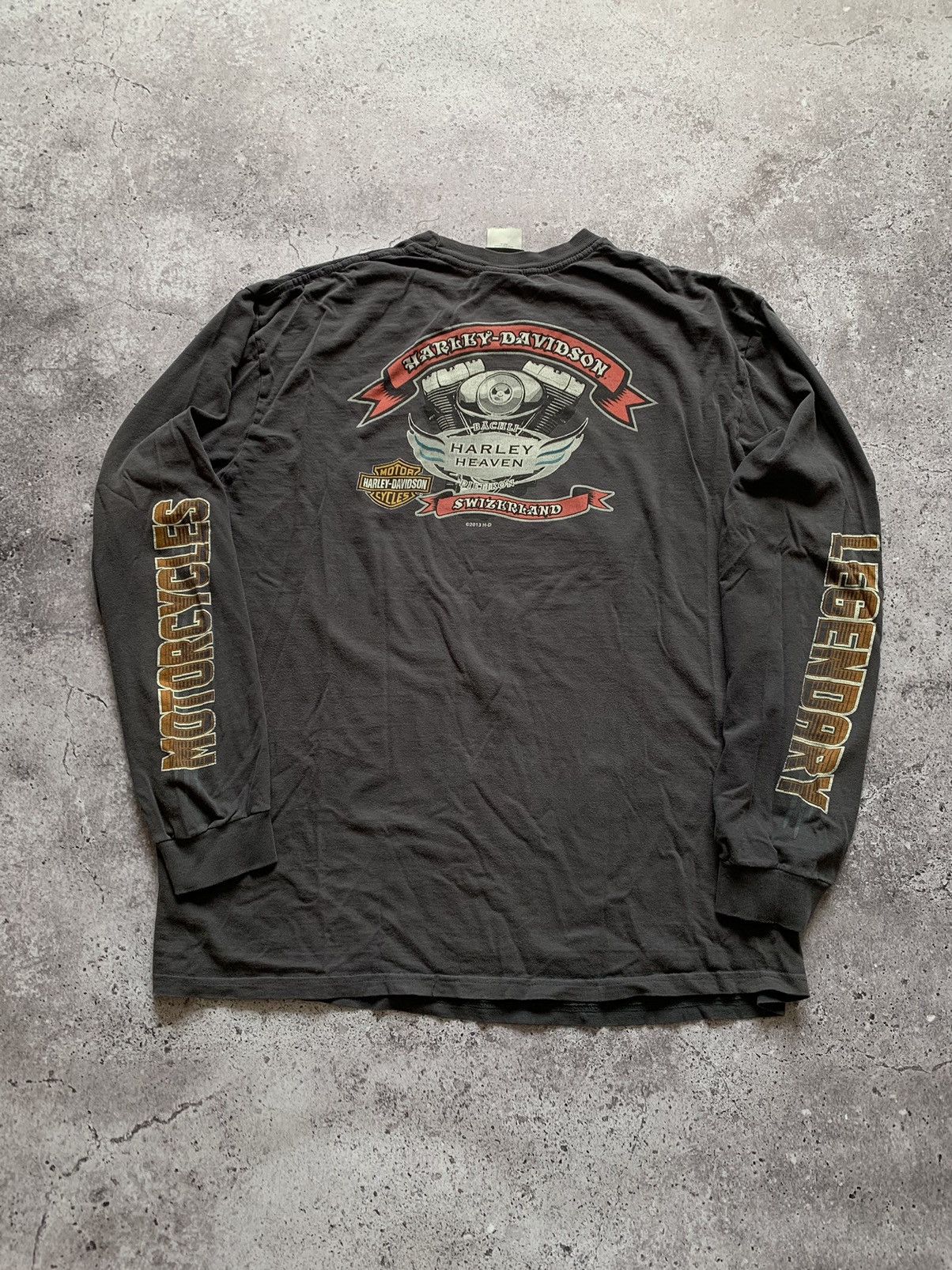 Harley Davidson × Vintage 🔥VINTAGE HARLEY DAVIDSON FADED LONG SLEEVE T-SHIRT Size US L / EU 52-54 / 3 - 9 Thumbnail